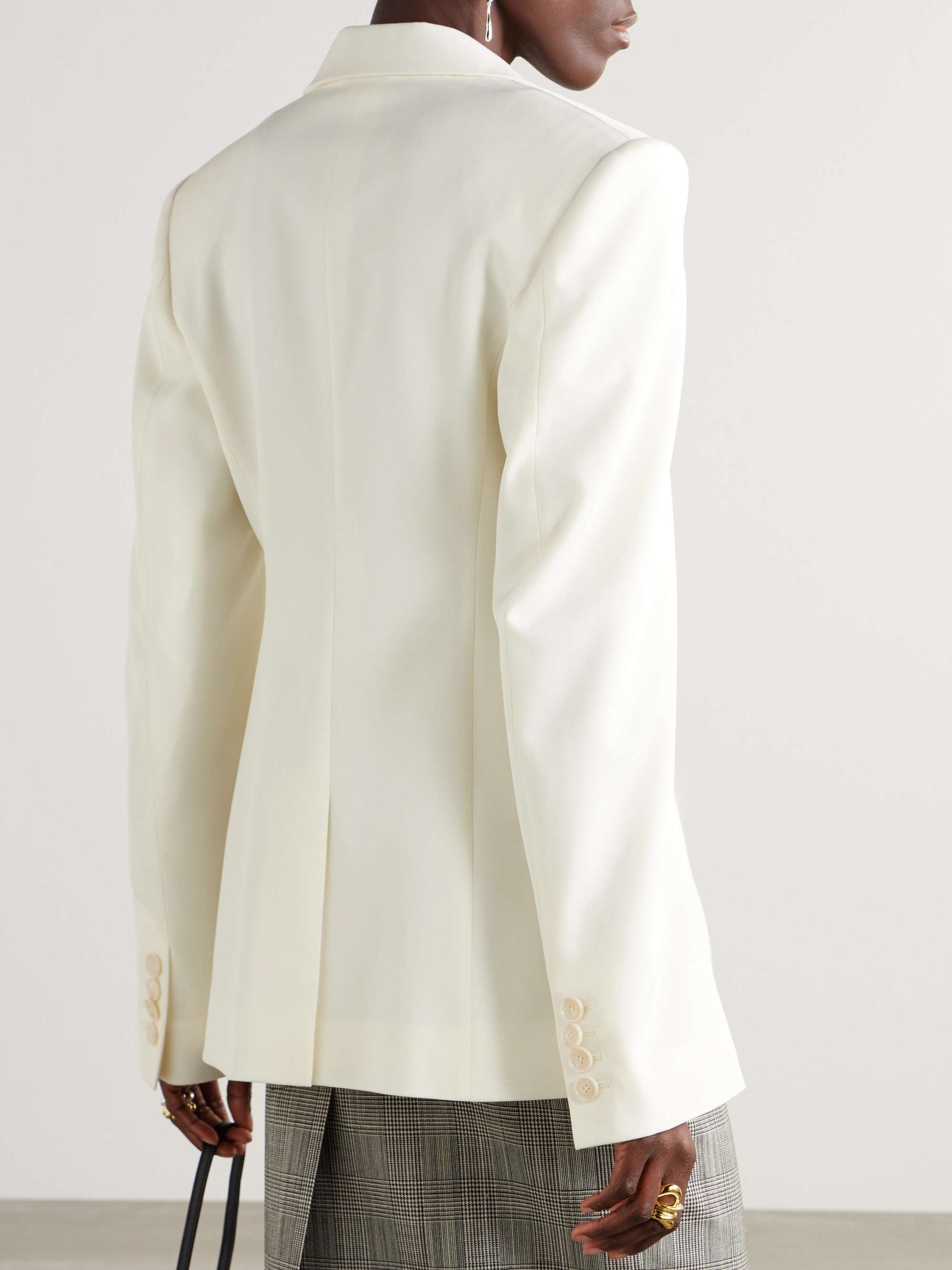 Wool-blend twill blazer view