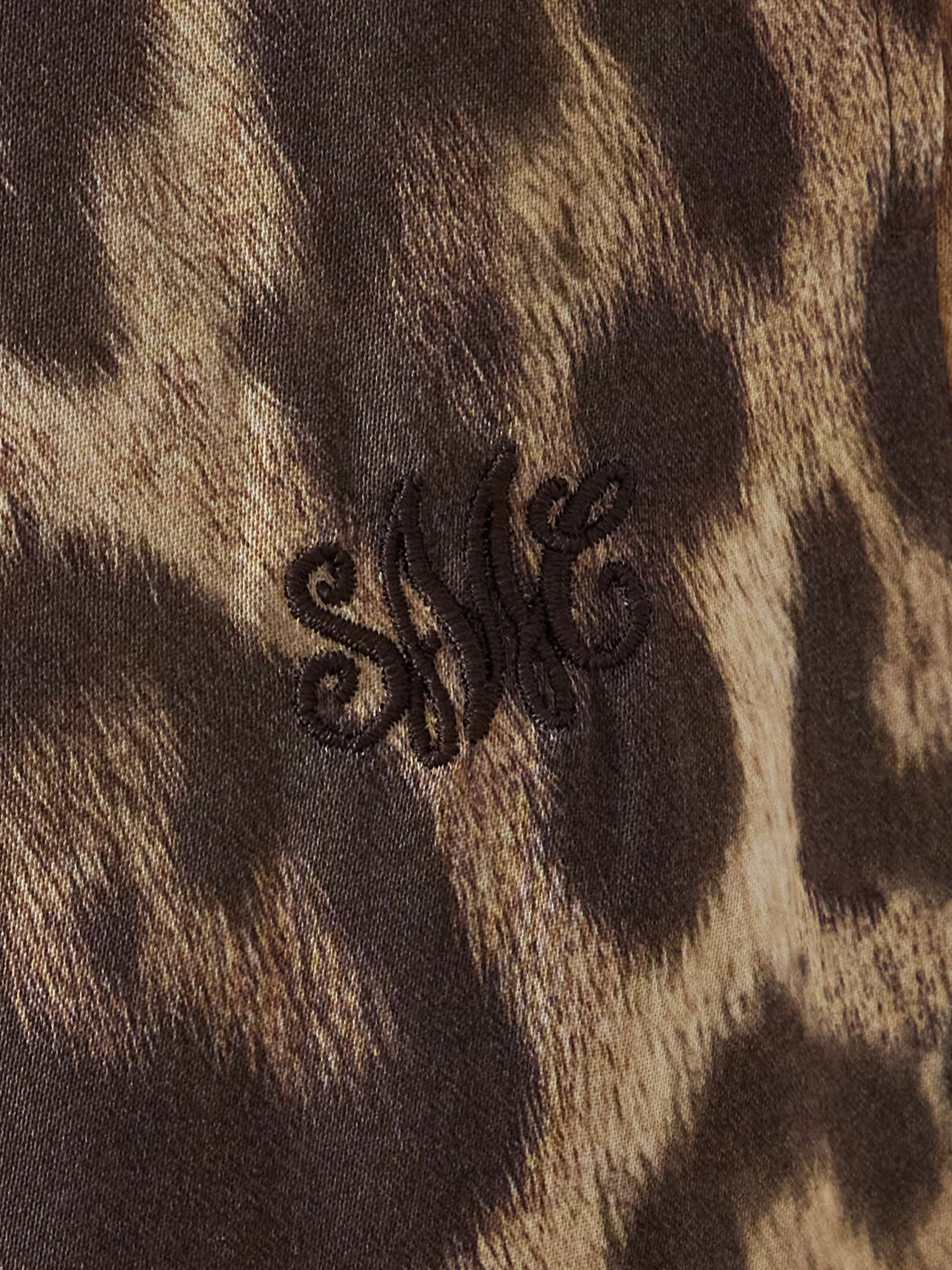 Leopard-print LENZING™ ECOVERO™ wide-leg pants view