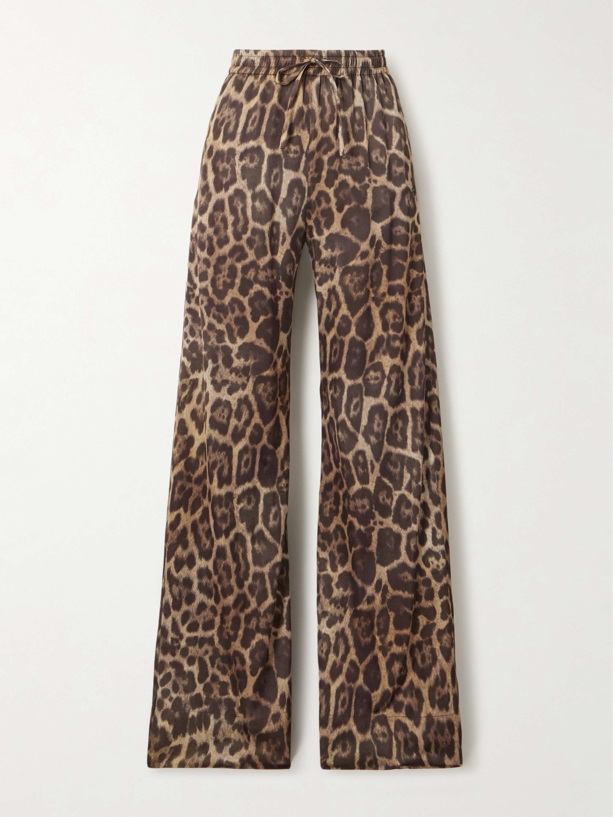 Leopard-print LENZING™ ECOVERO™ wide-leg pants view