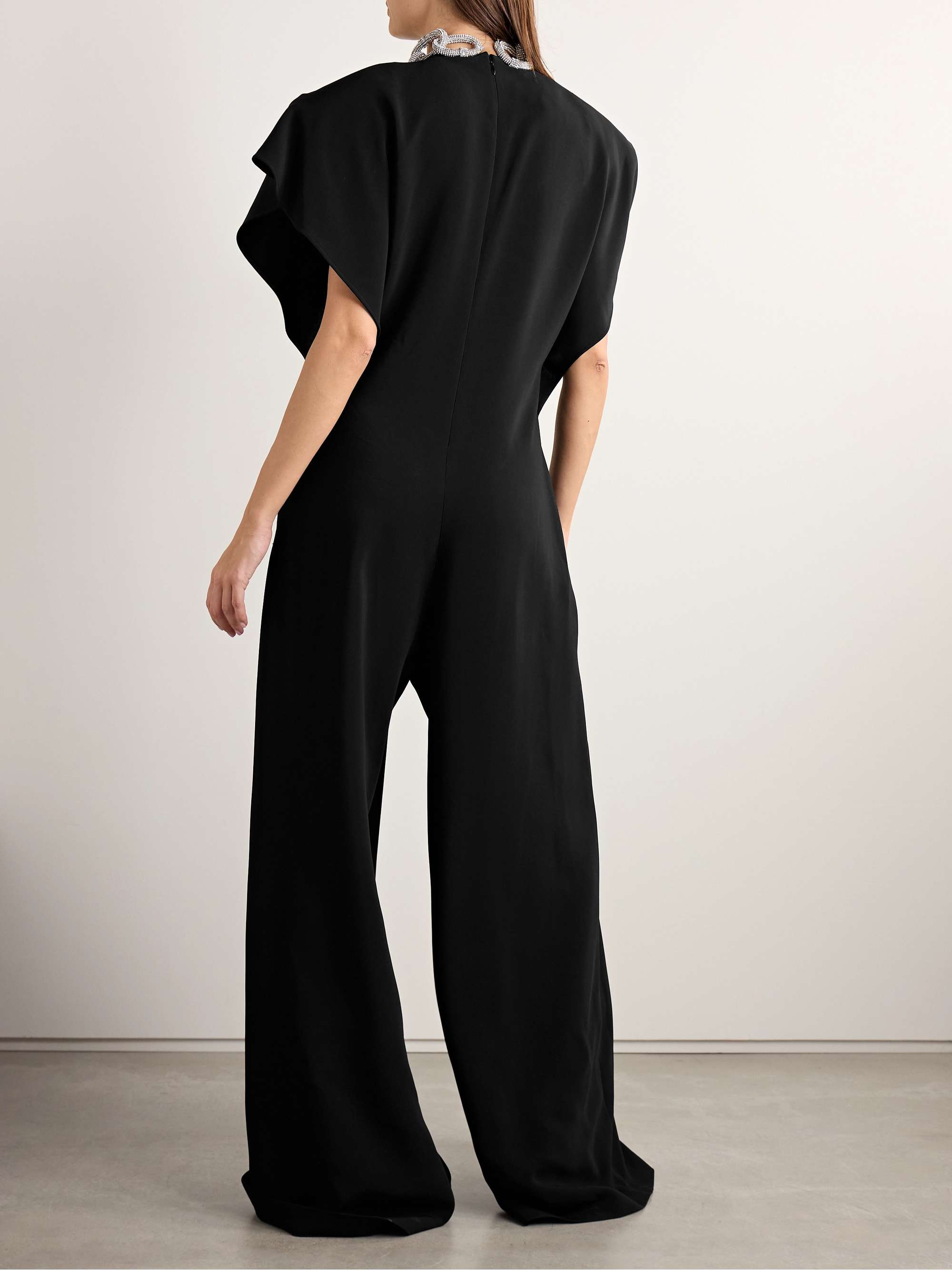 Crystal-embellished crepe jumpsuit view