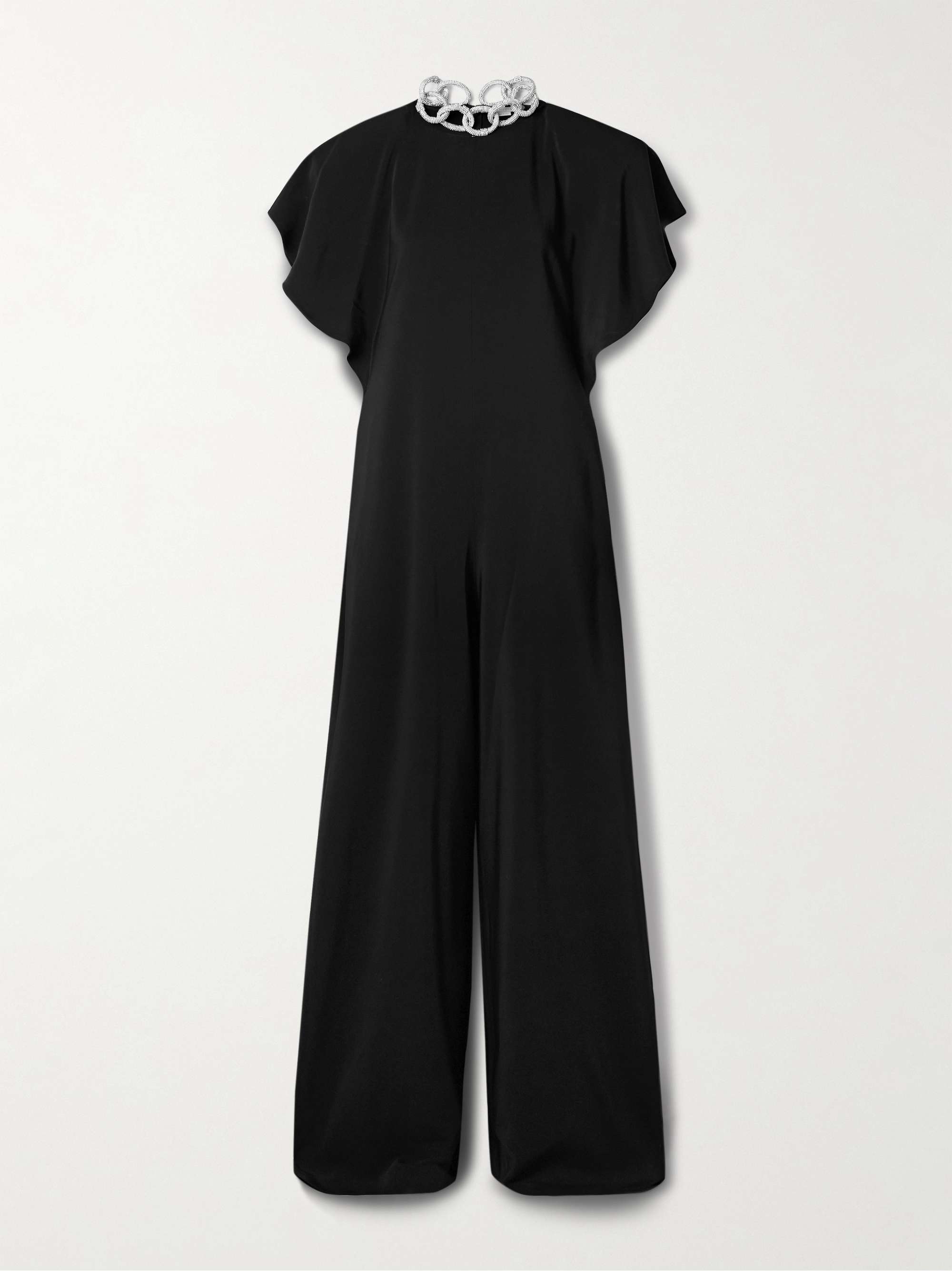 Crystal-embellished crepe jumpsuit view