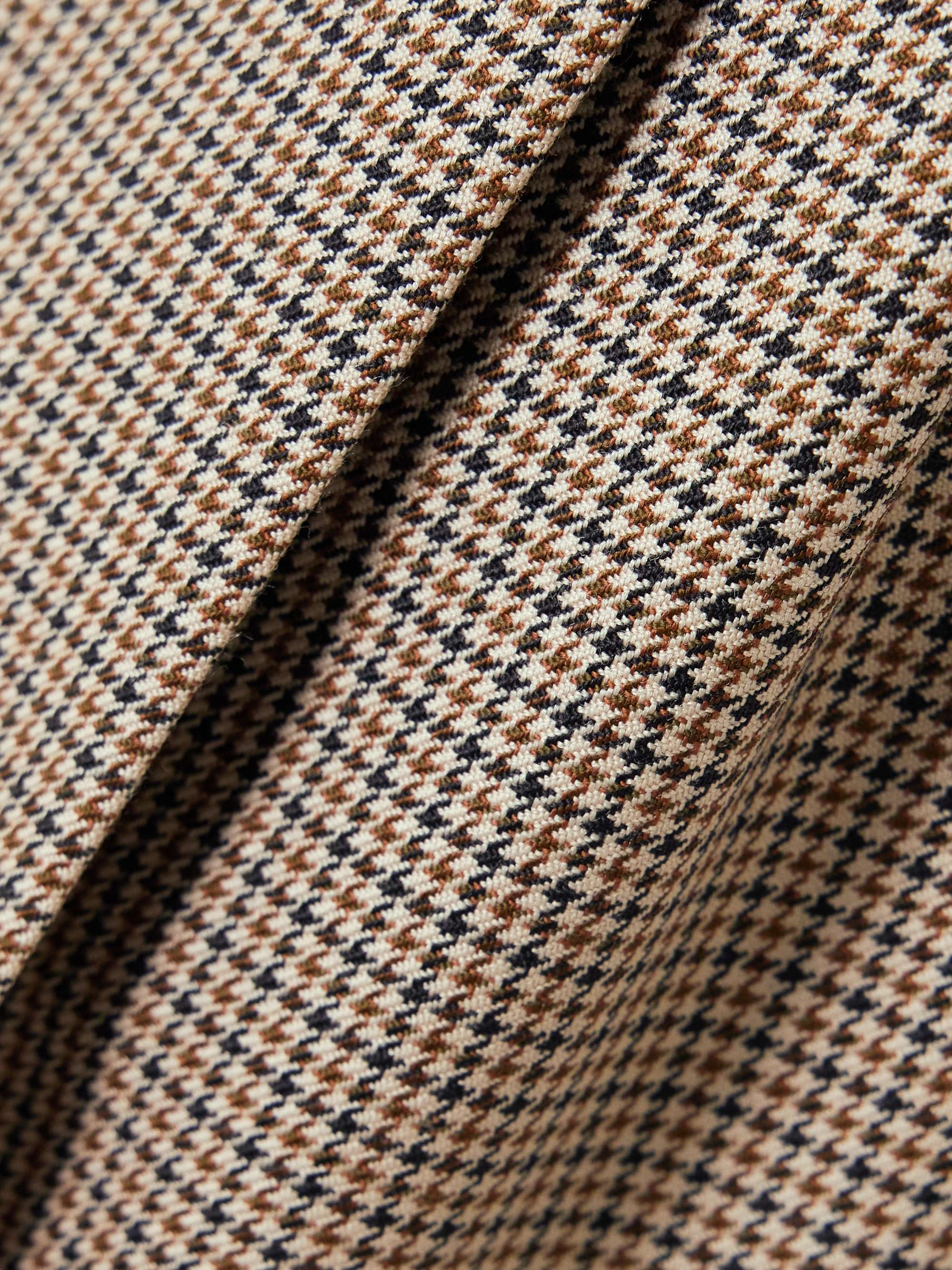Pleated houndstooth wool tapered pants view