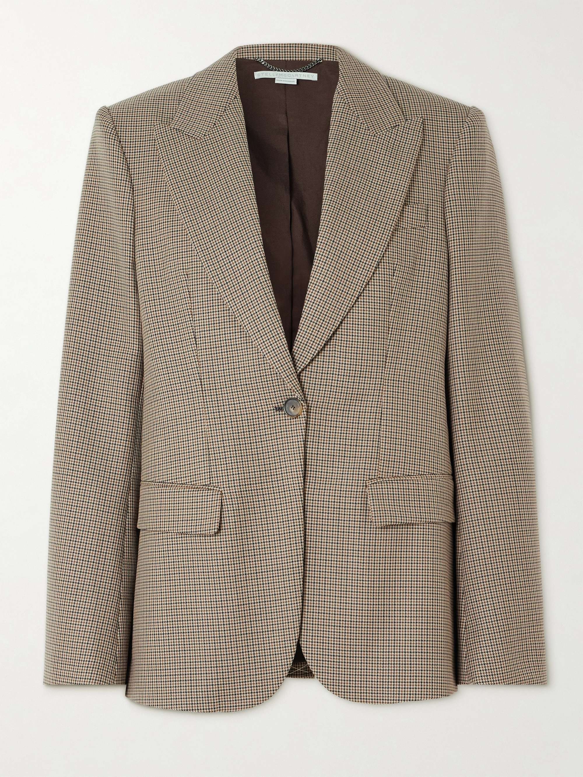 Oversized houndstooth wool blazer view