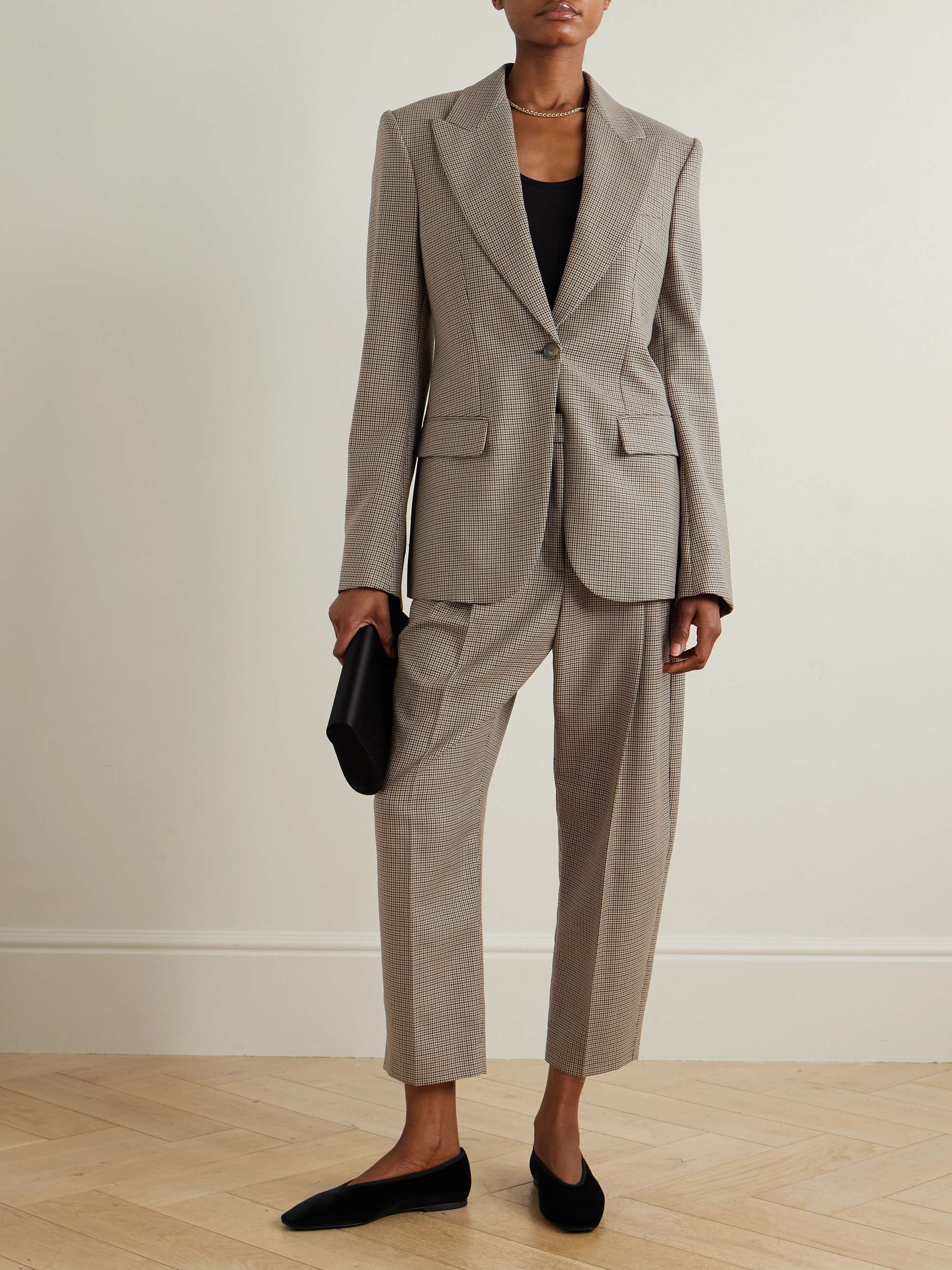 Oversized houndstooth wool blazer view