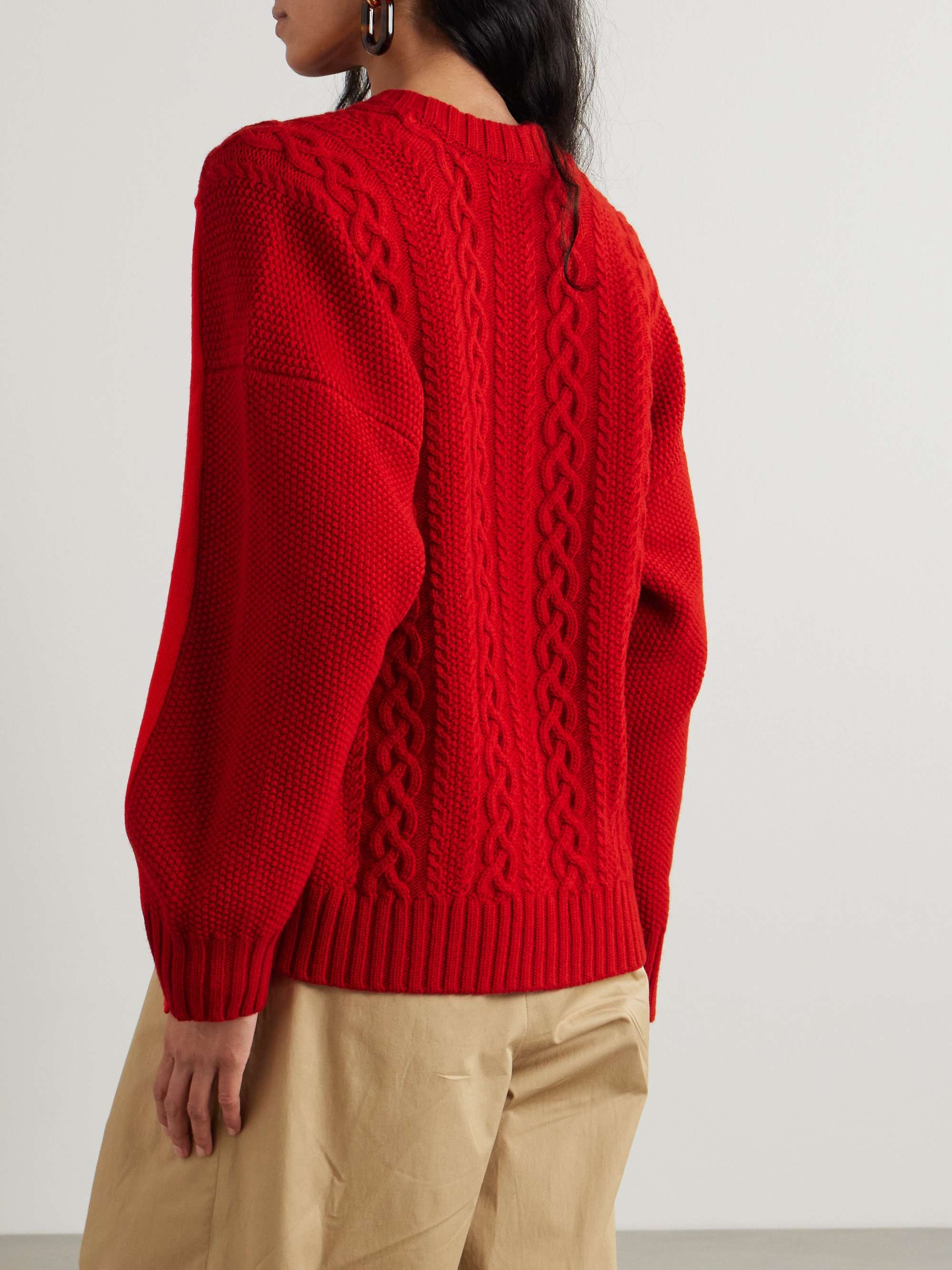 Oversized two-tone panelled wool sweater view