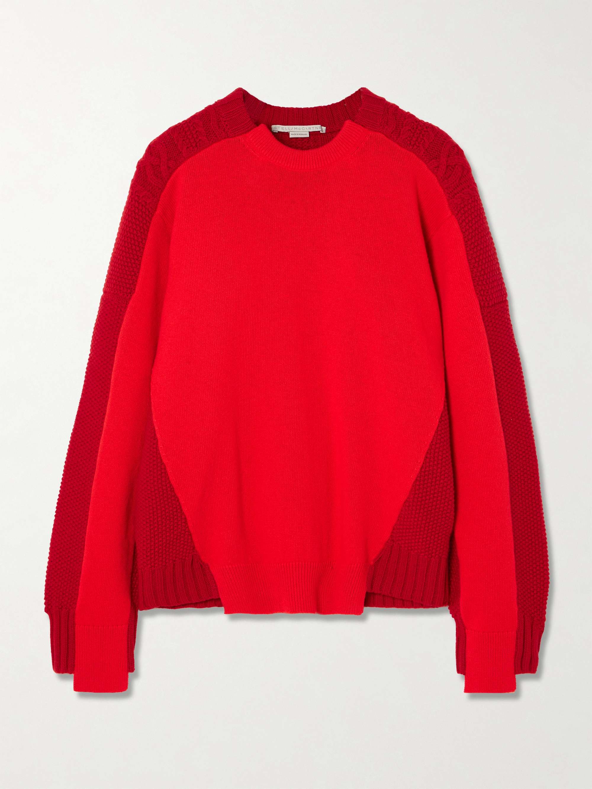 Oversized two-tone panelled wool sweater view
