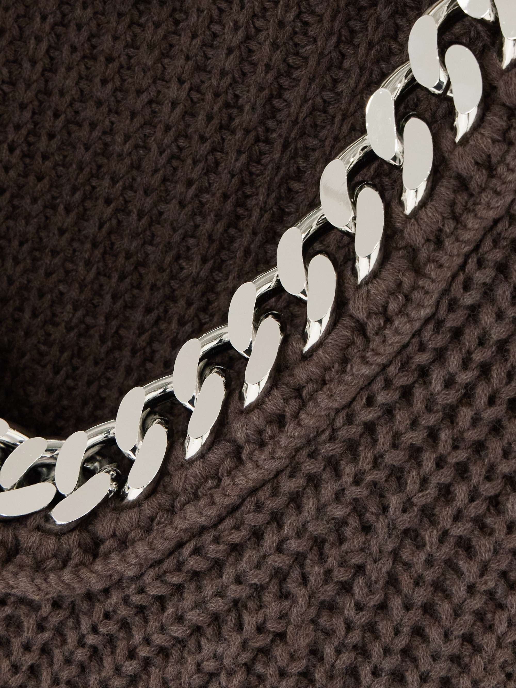 Falabella oversized chain-embellished wool sweater view
