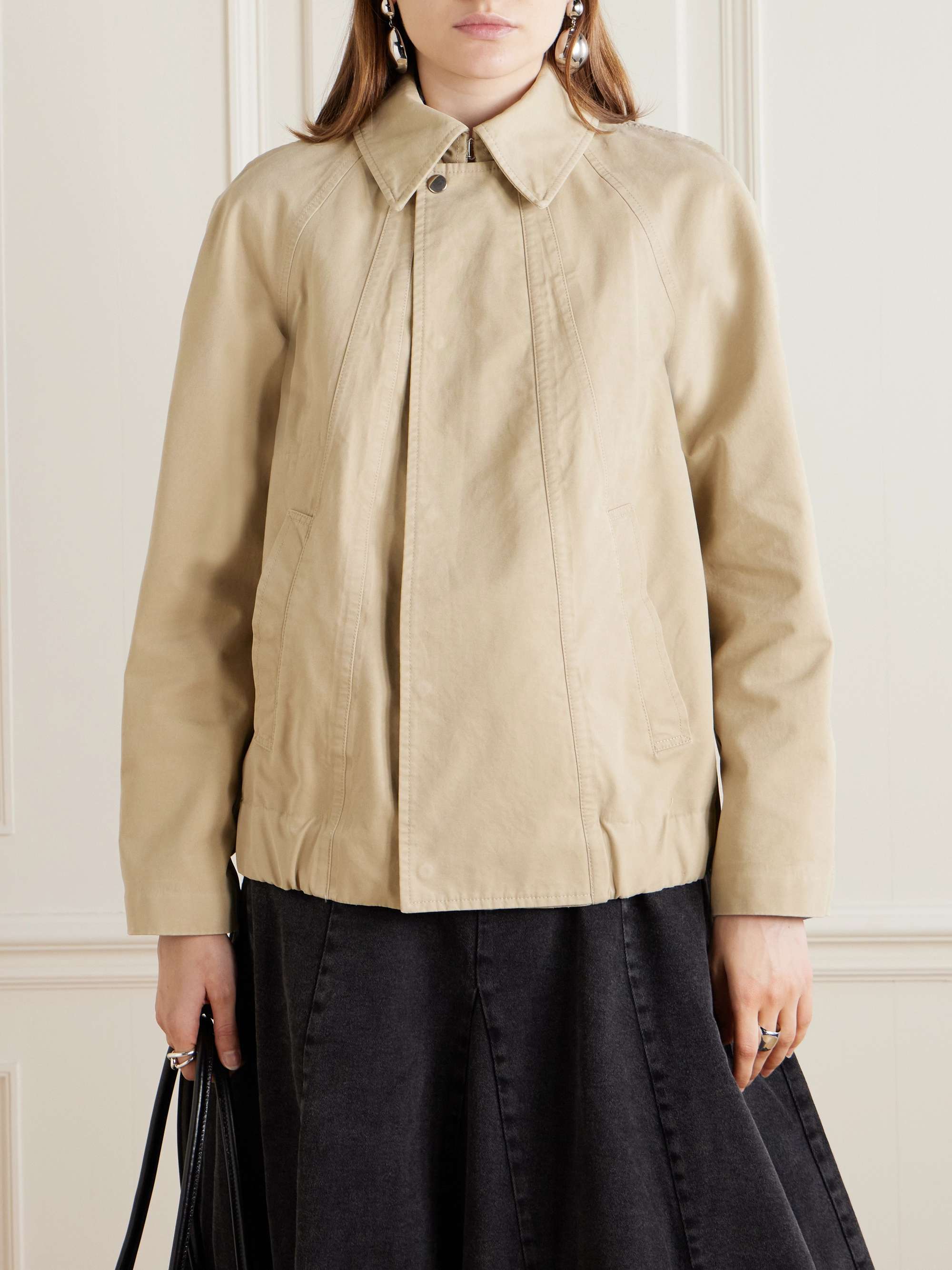 Paneled cotton-canvas jacket view