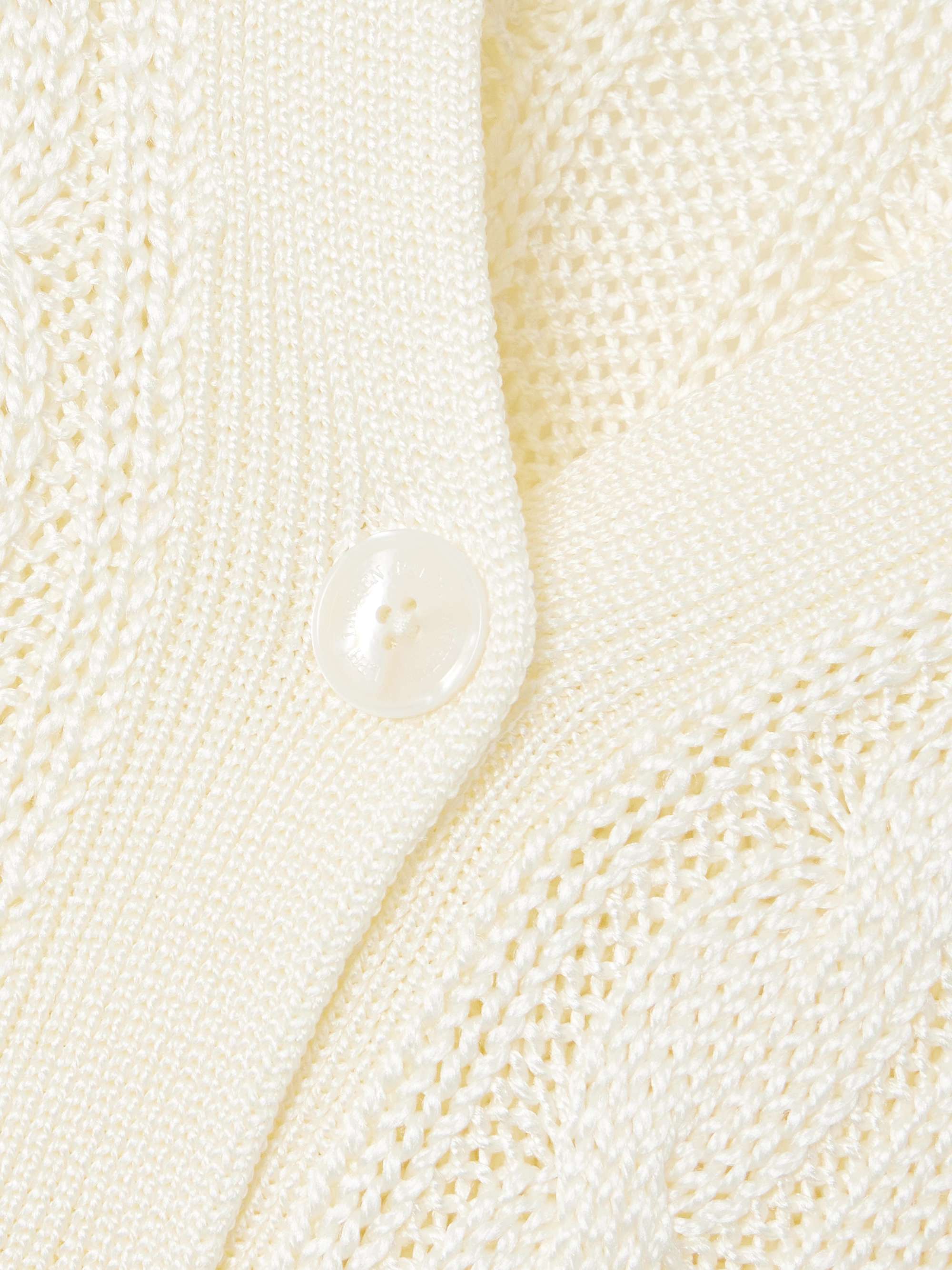 Cable-knit silk cardigan view
