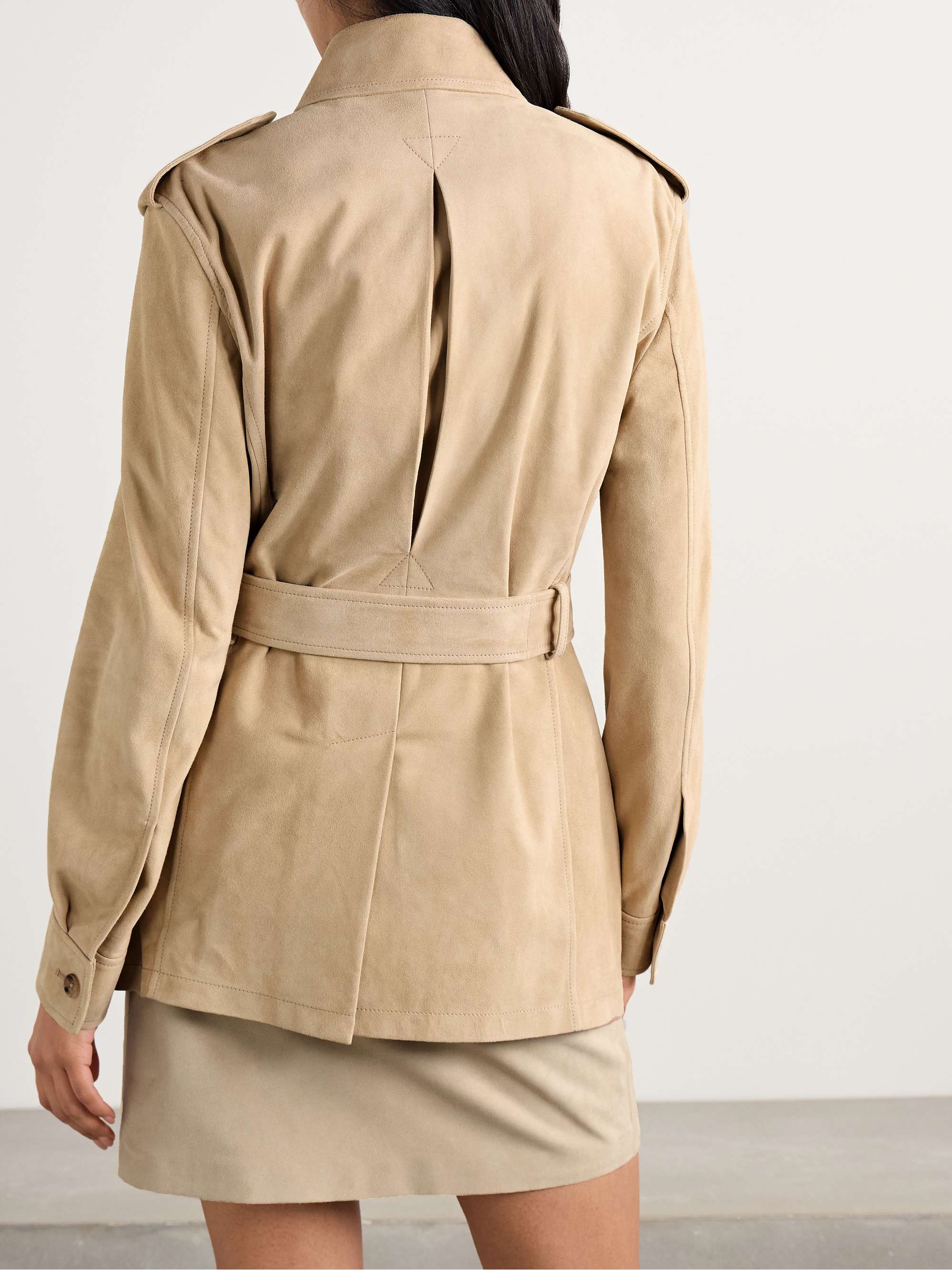 Gabbie belted suede jacket view