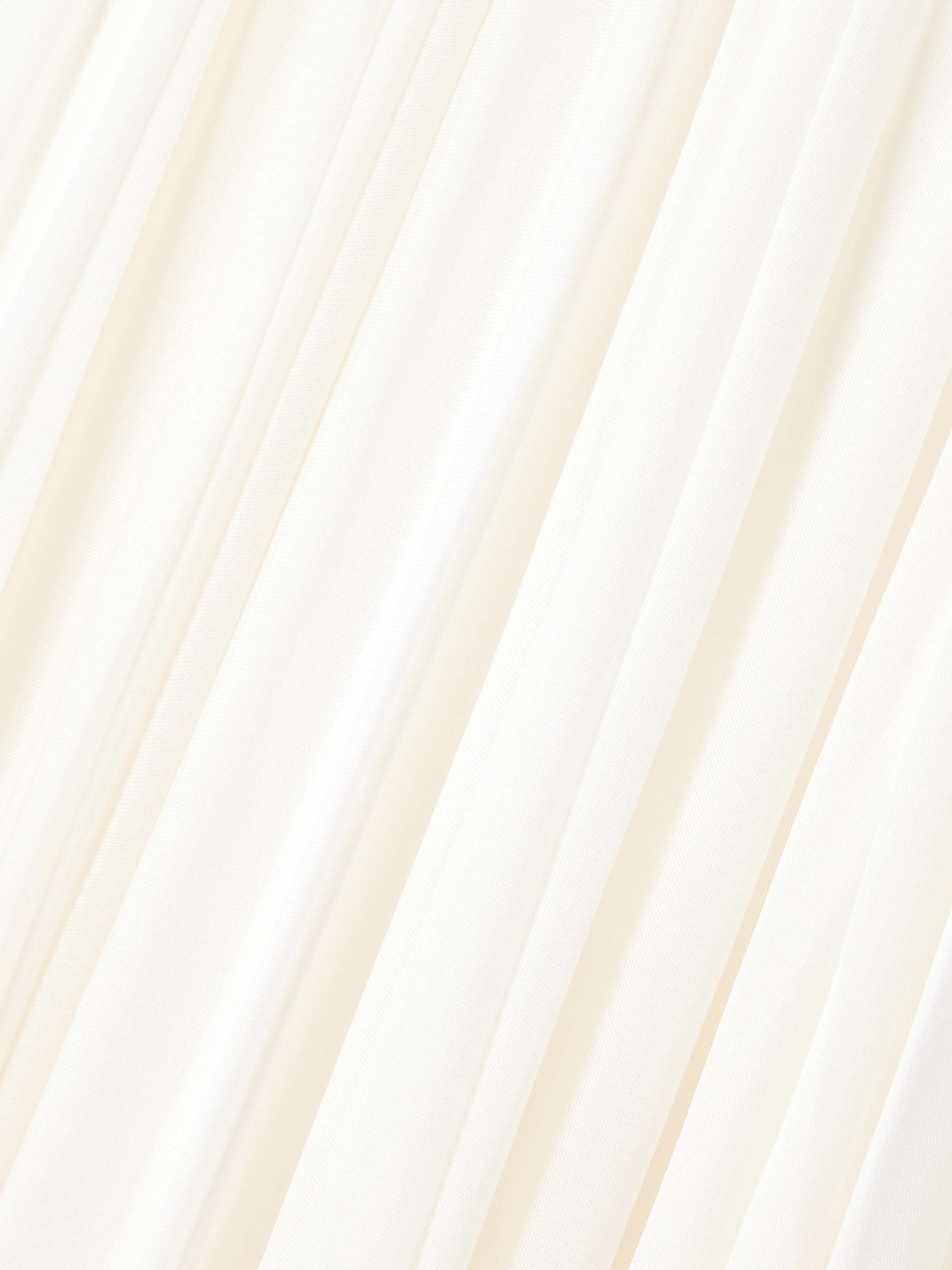 Belted leather-trimmed pleated crepe-jersey maxi dress view