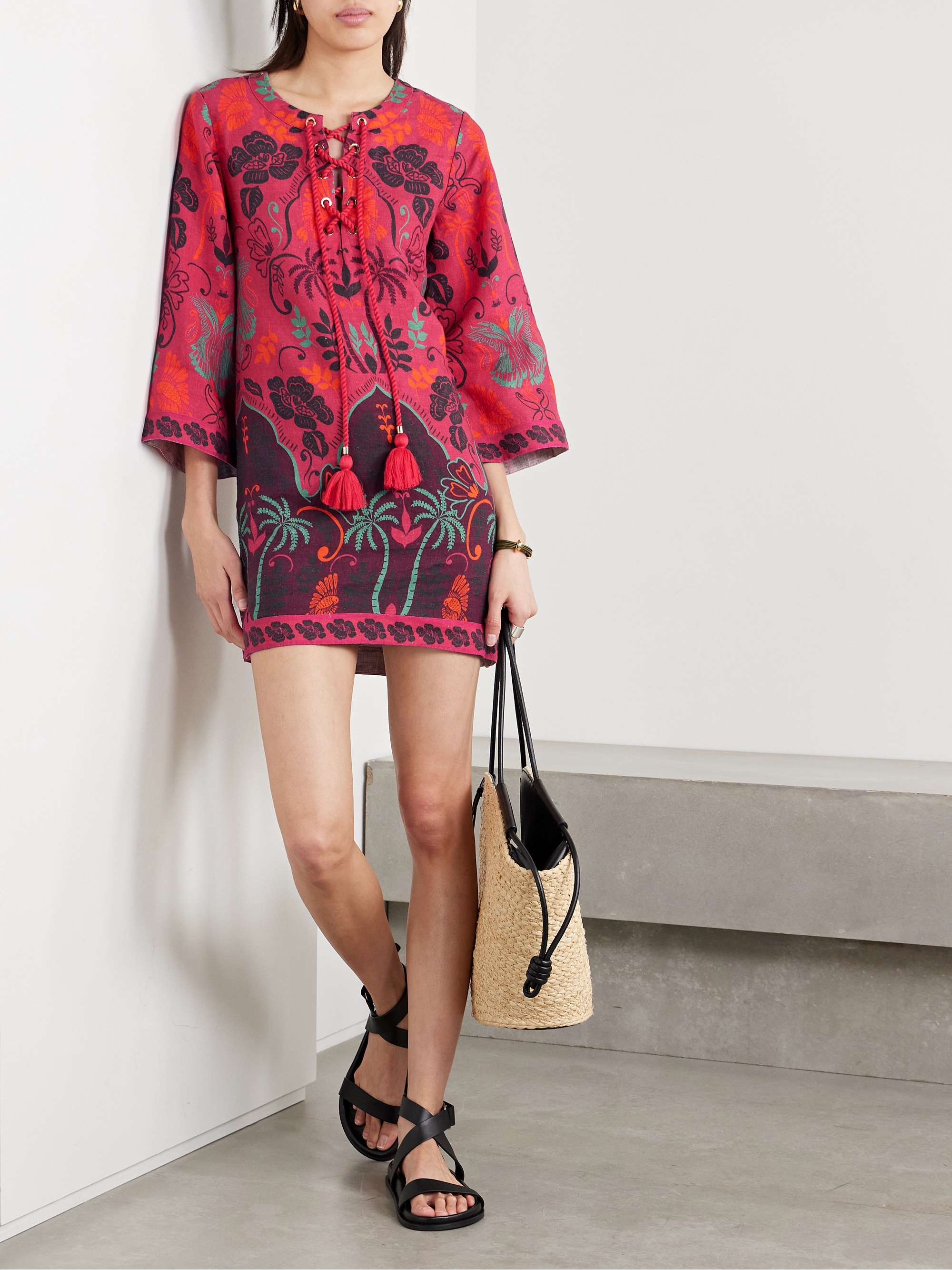 Jaipur printed linen tunic view