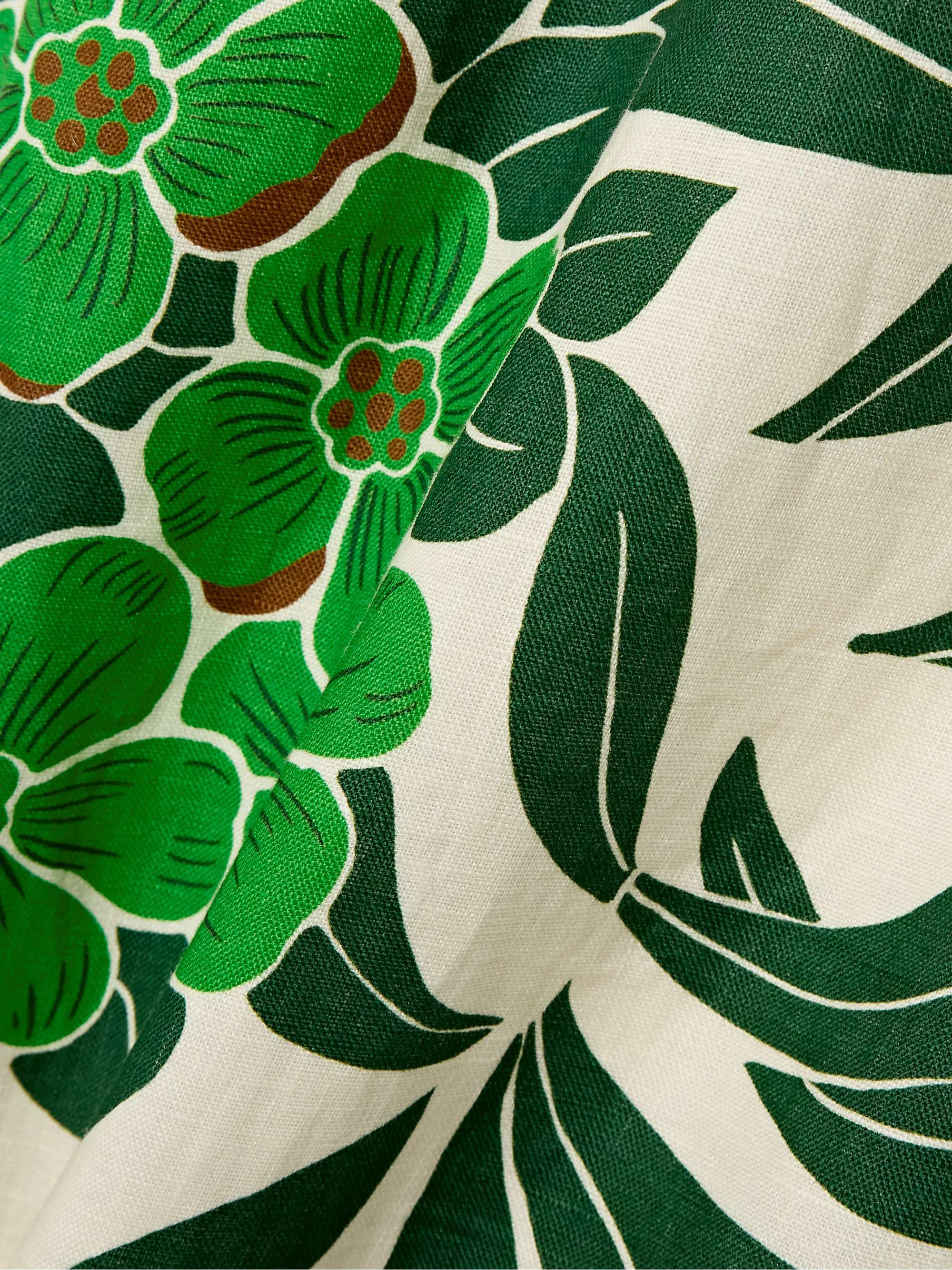 Perla printed linen halterneck midi dress view