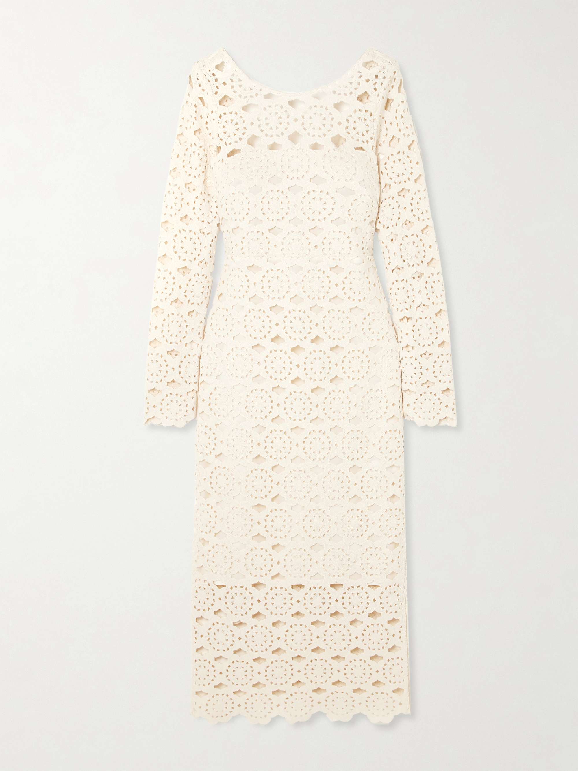Marsielle crocheted cotton midi dress view