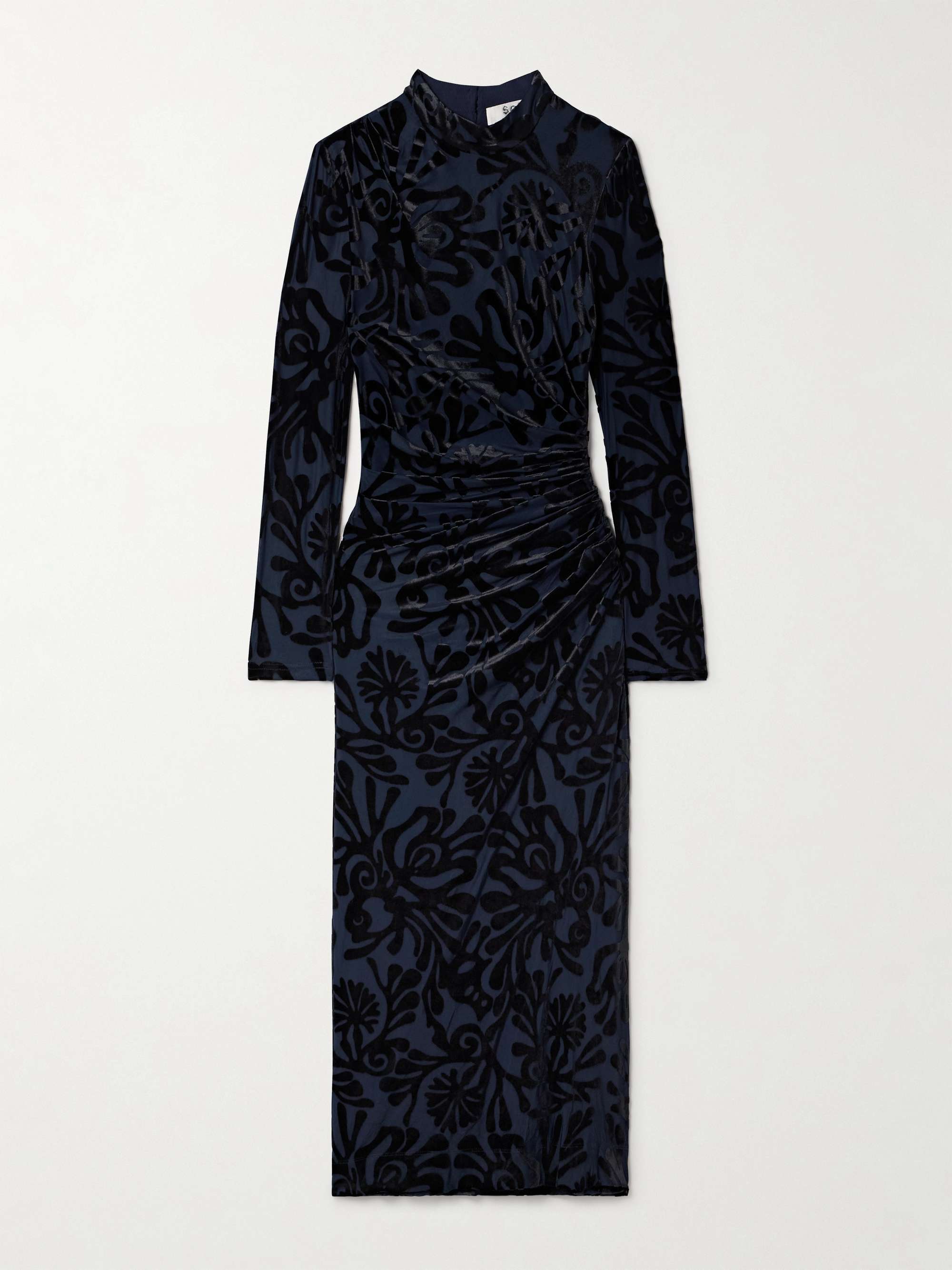 Alia devoré-velvet midi dress view
