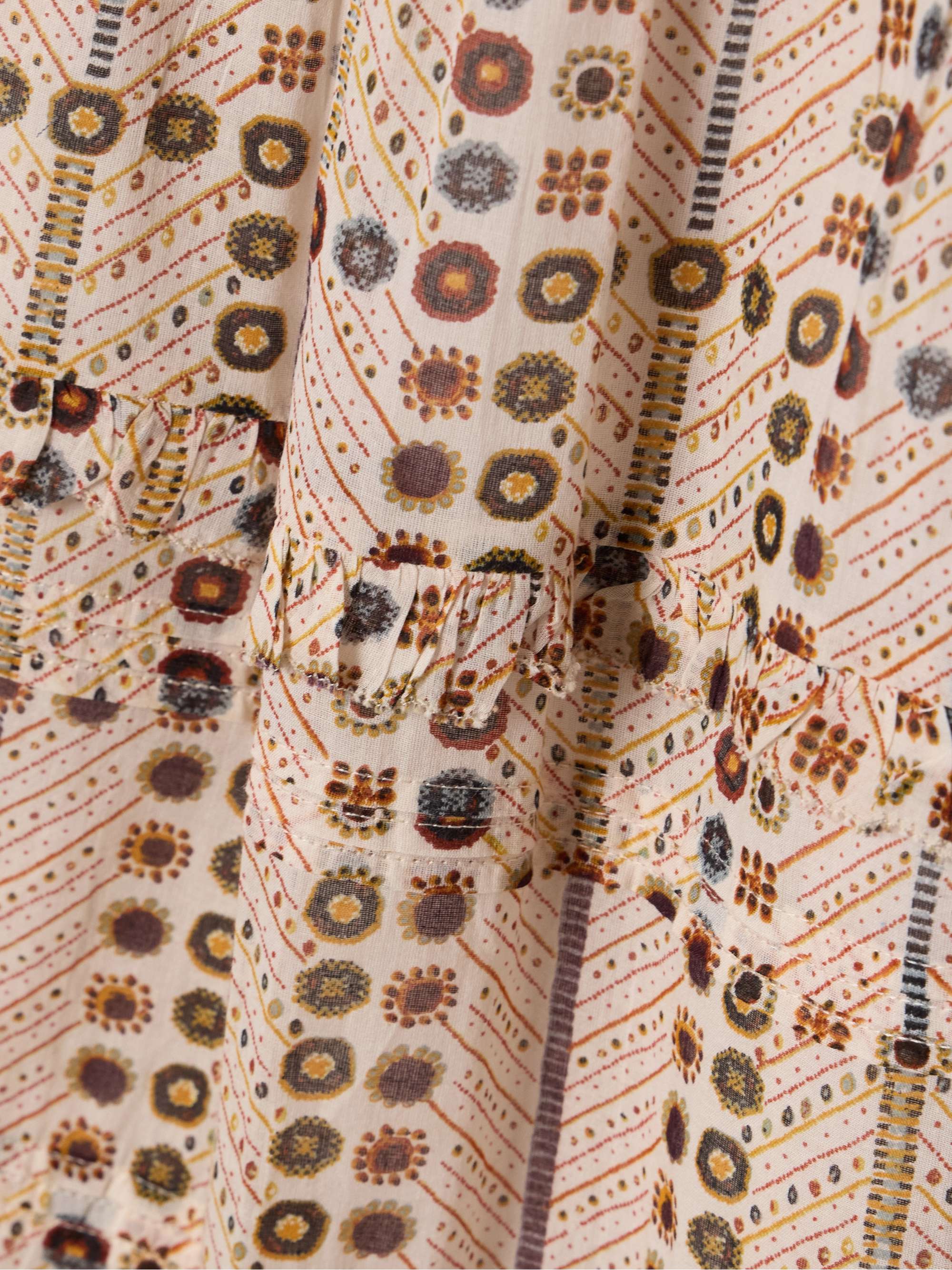 Diya tiered printed cotton-voile midi skirt view