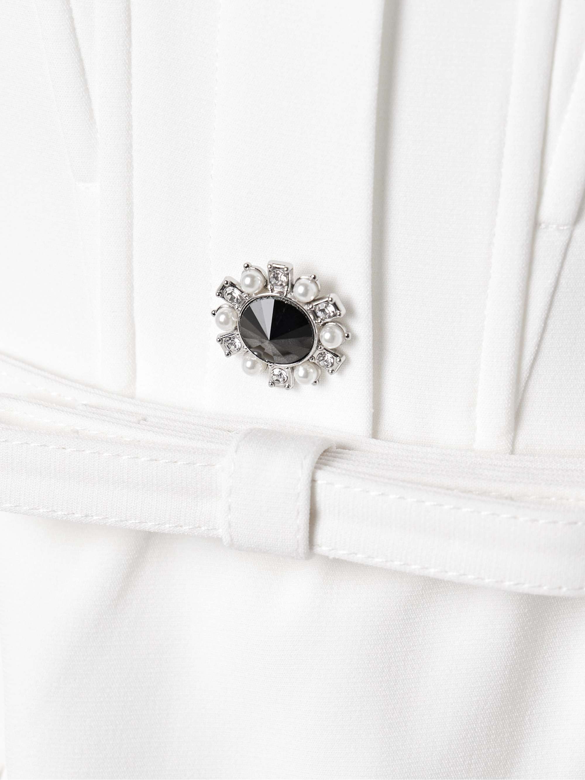 Strapless belted embellished stretch-crepe jumpsuit view