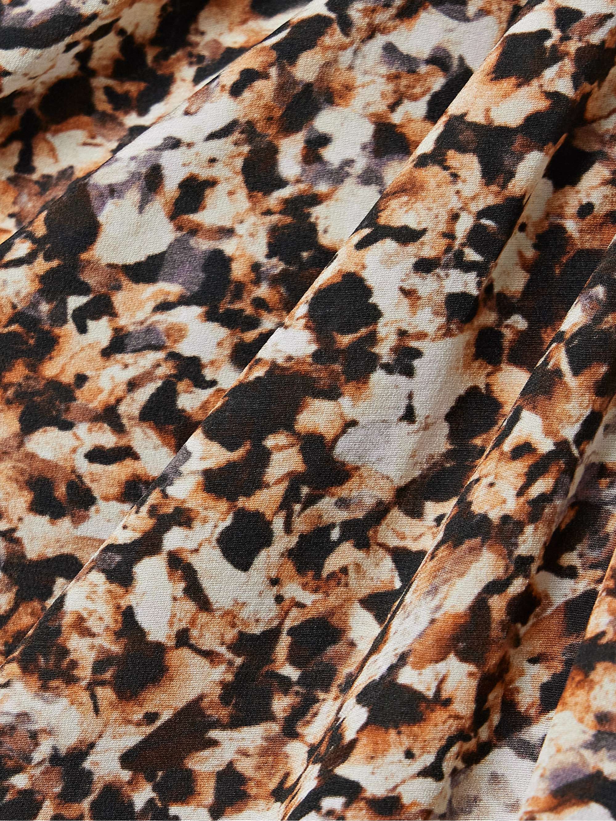 Albini gathered printed silk-blend midi dress view