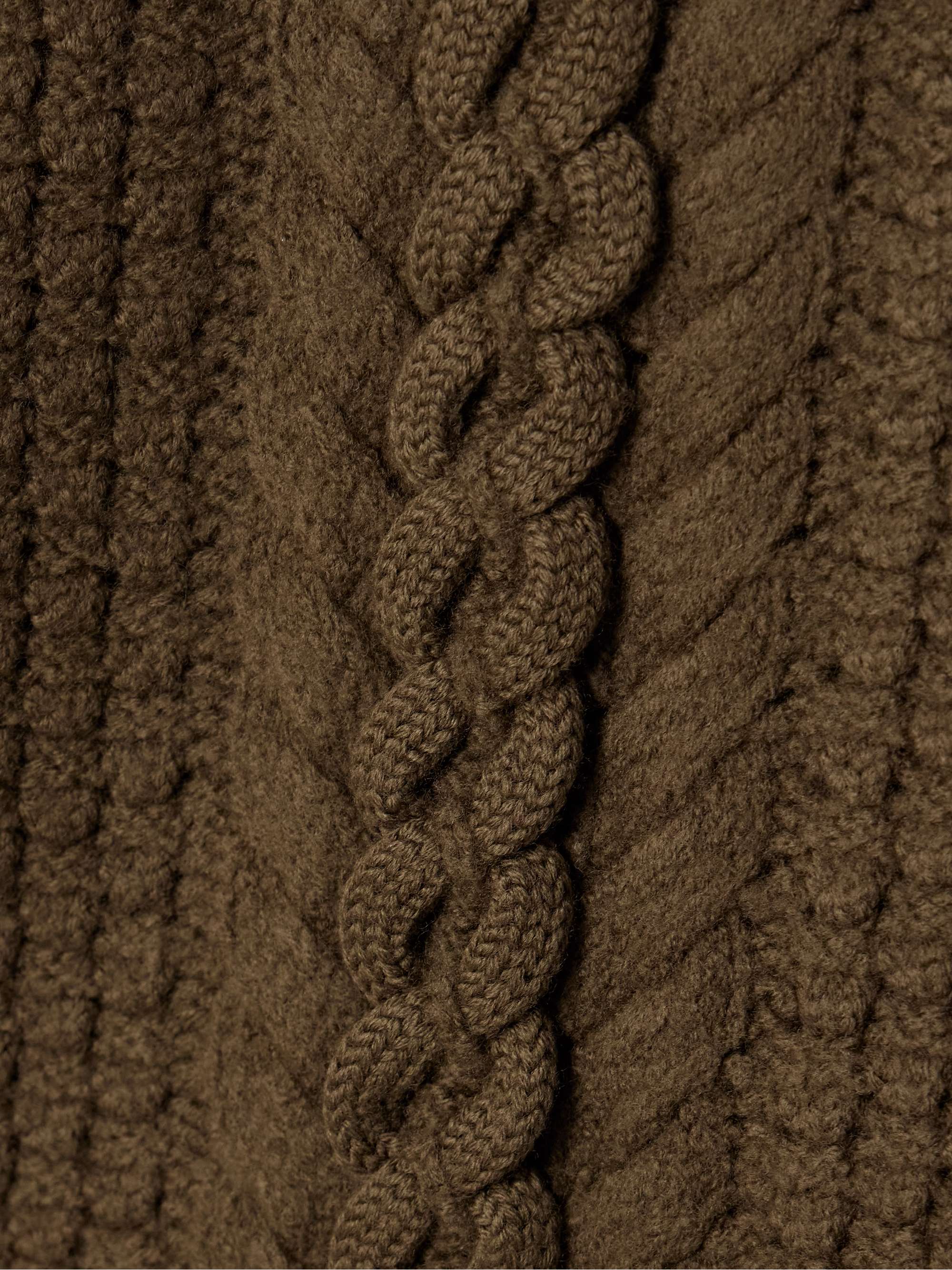 Obrero cropped cable-knit merino wool sweater view