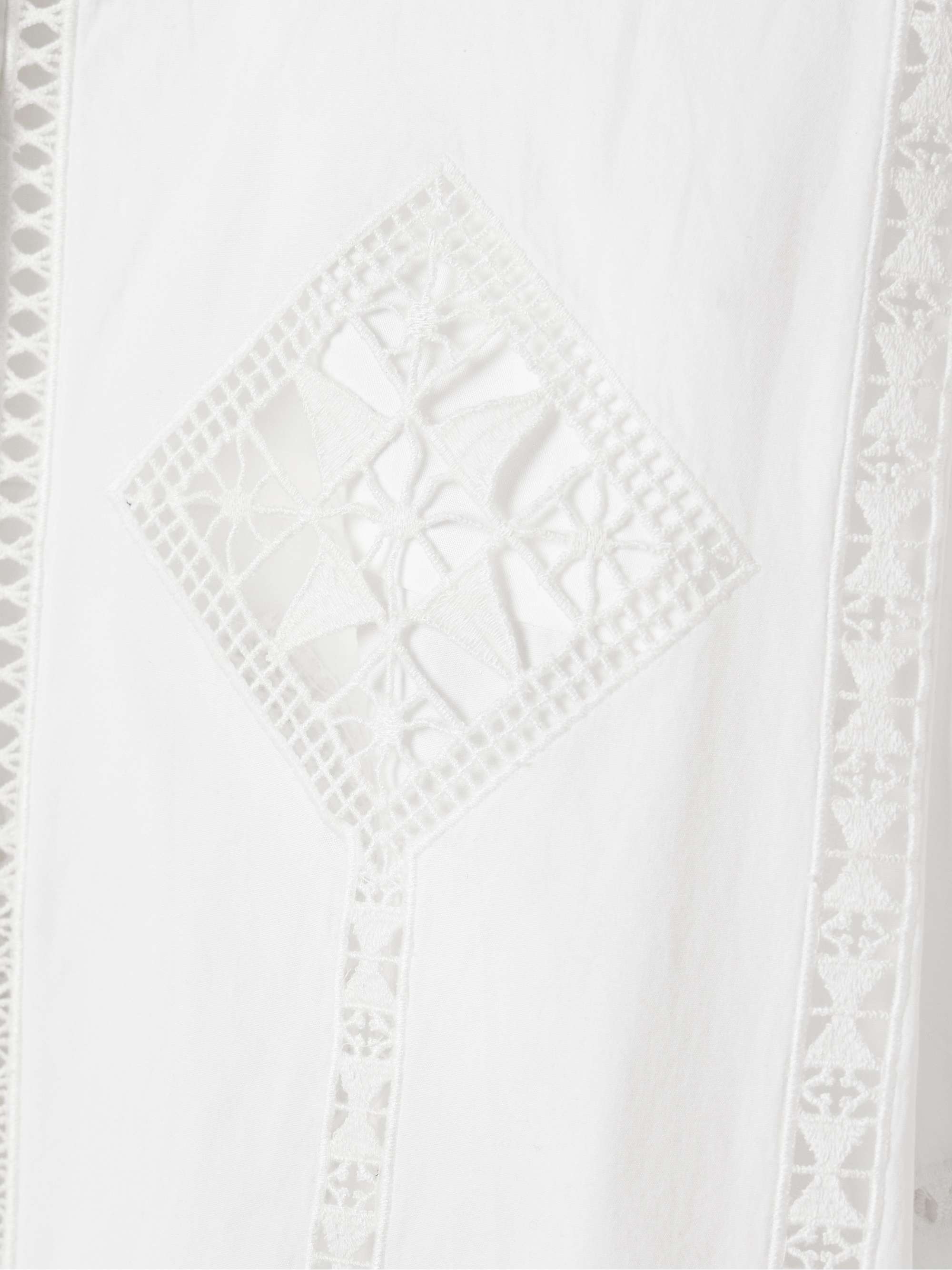 Serena crochet-trimmed cotton-poplin shirt view