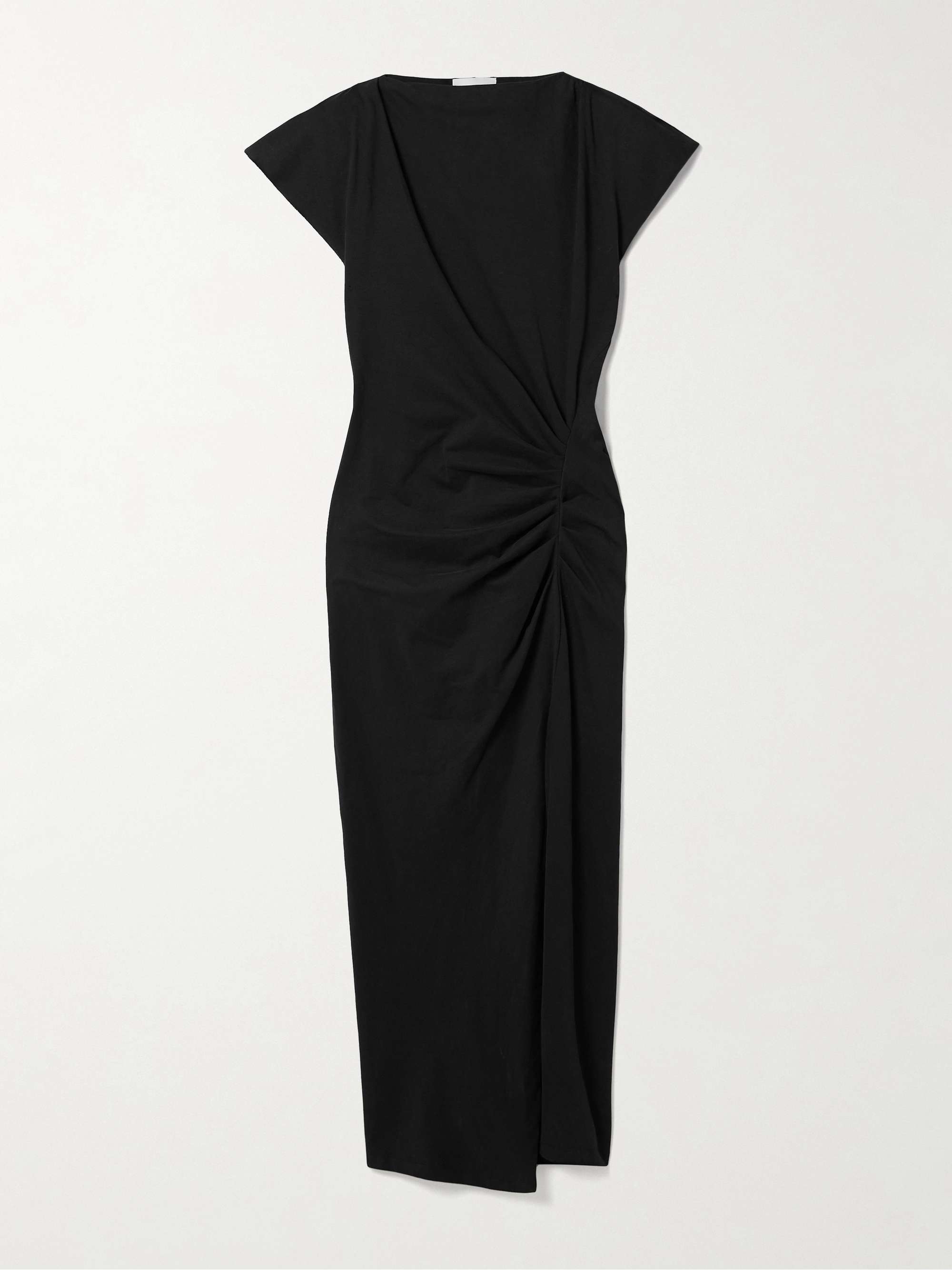 Nadela asymmetric gathered cotton-jersey maxi dress view