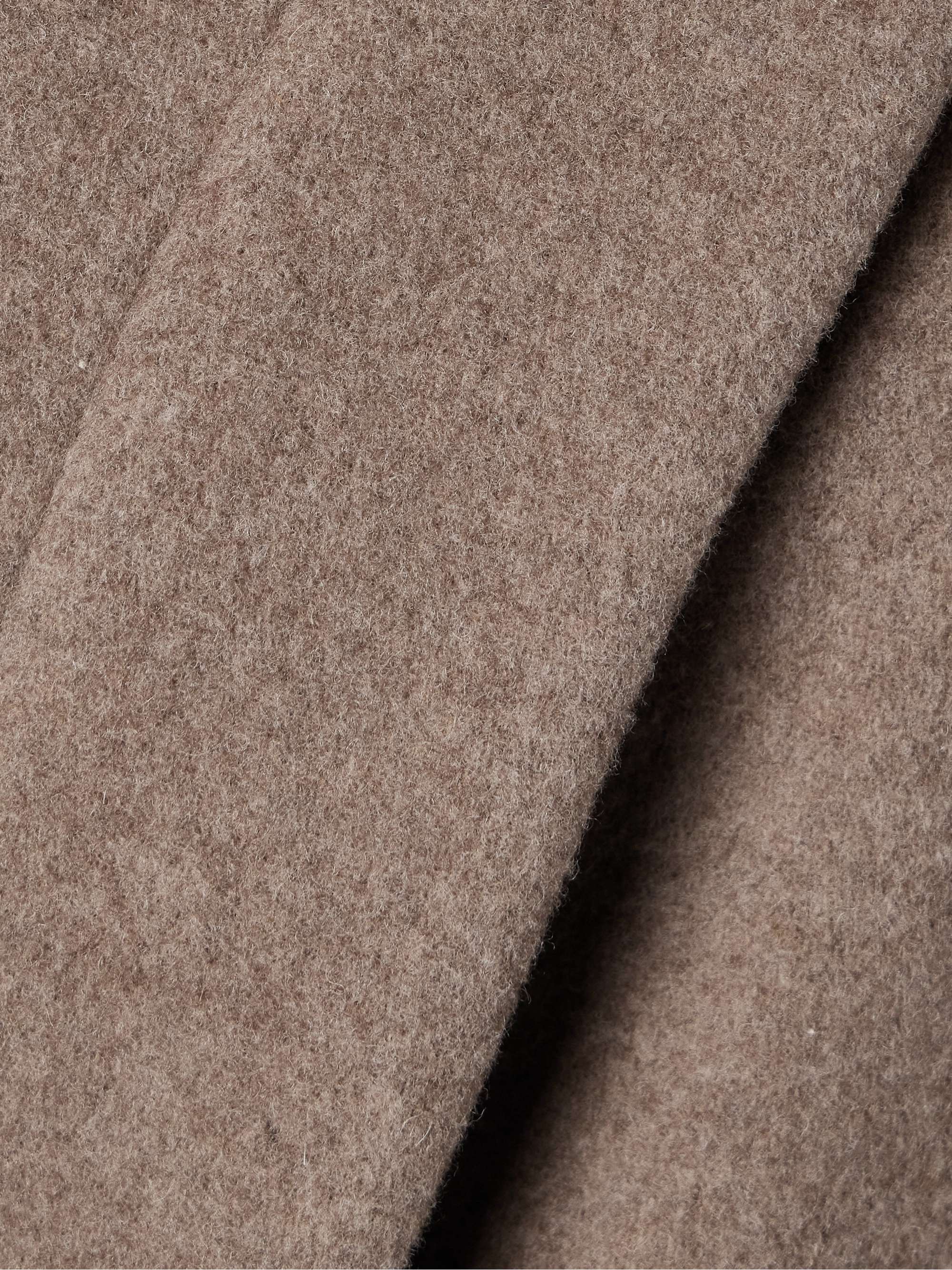 Jabadi asymmetric wool-blend felt coat view