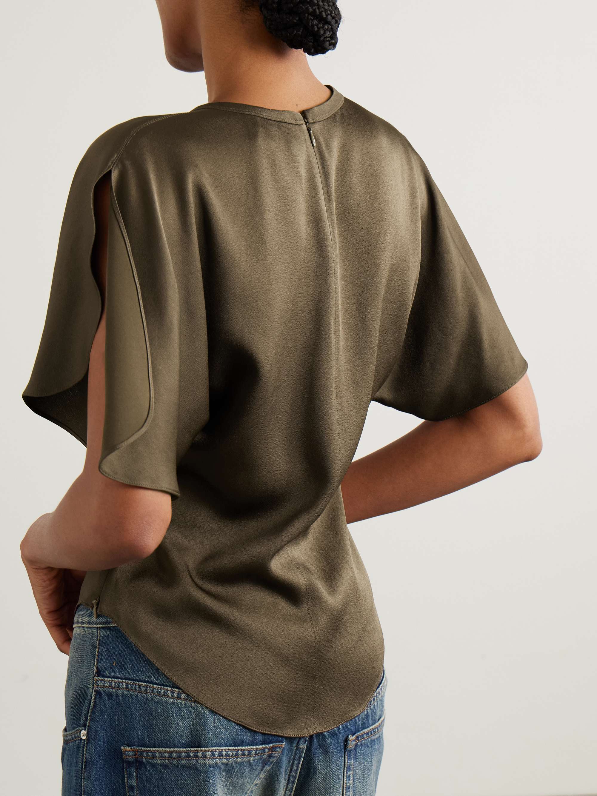 Karlita metallic satin top view