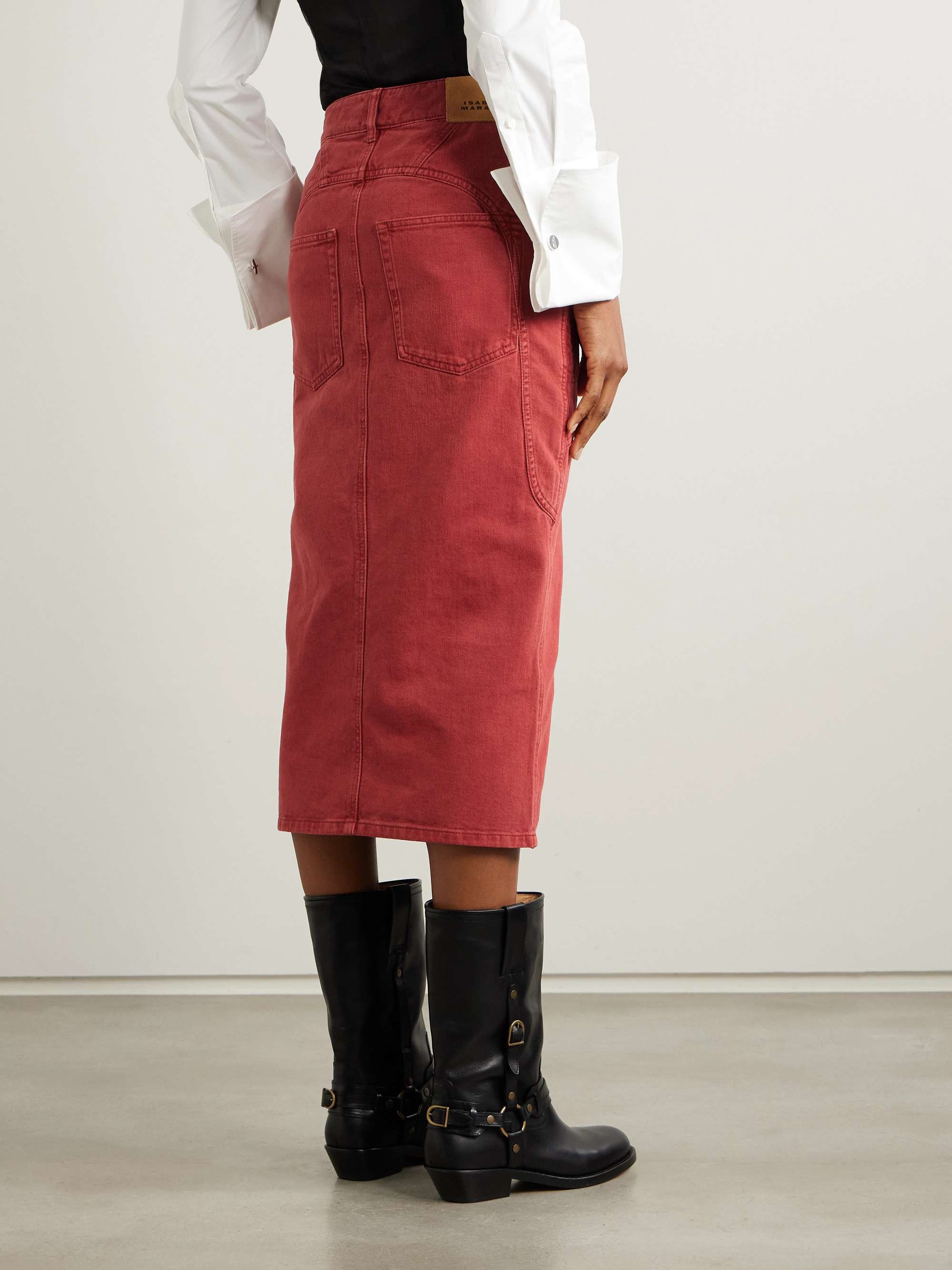 Britt denim midi skirt view