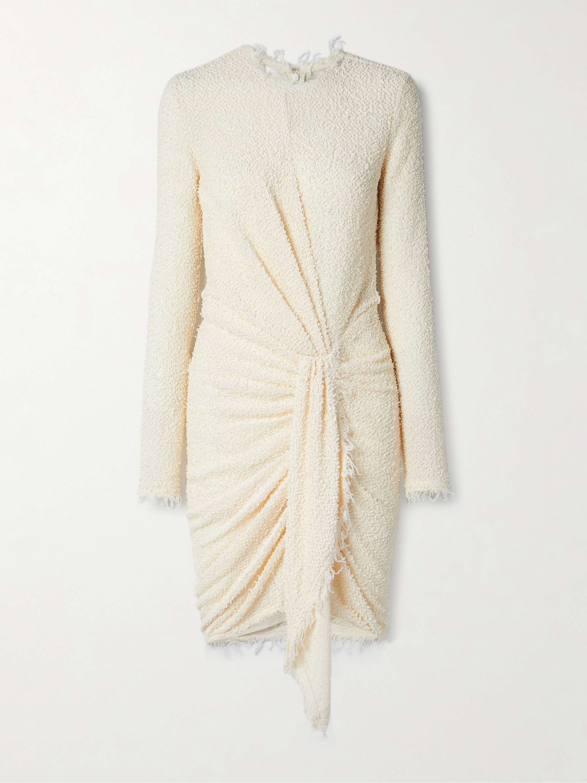Ophelie frayed draped bouclé mini dress view