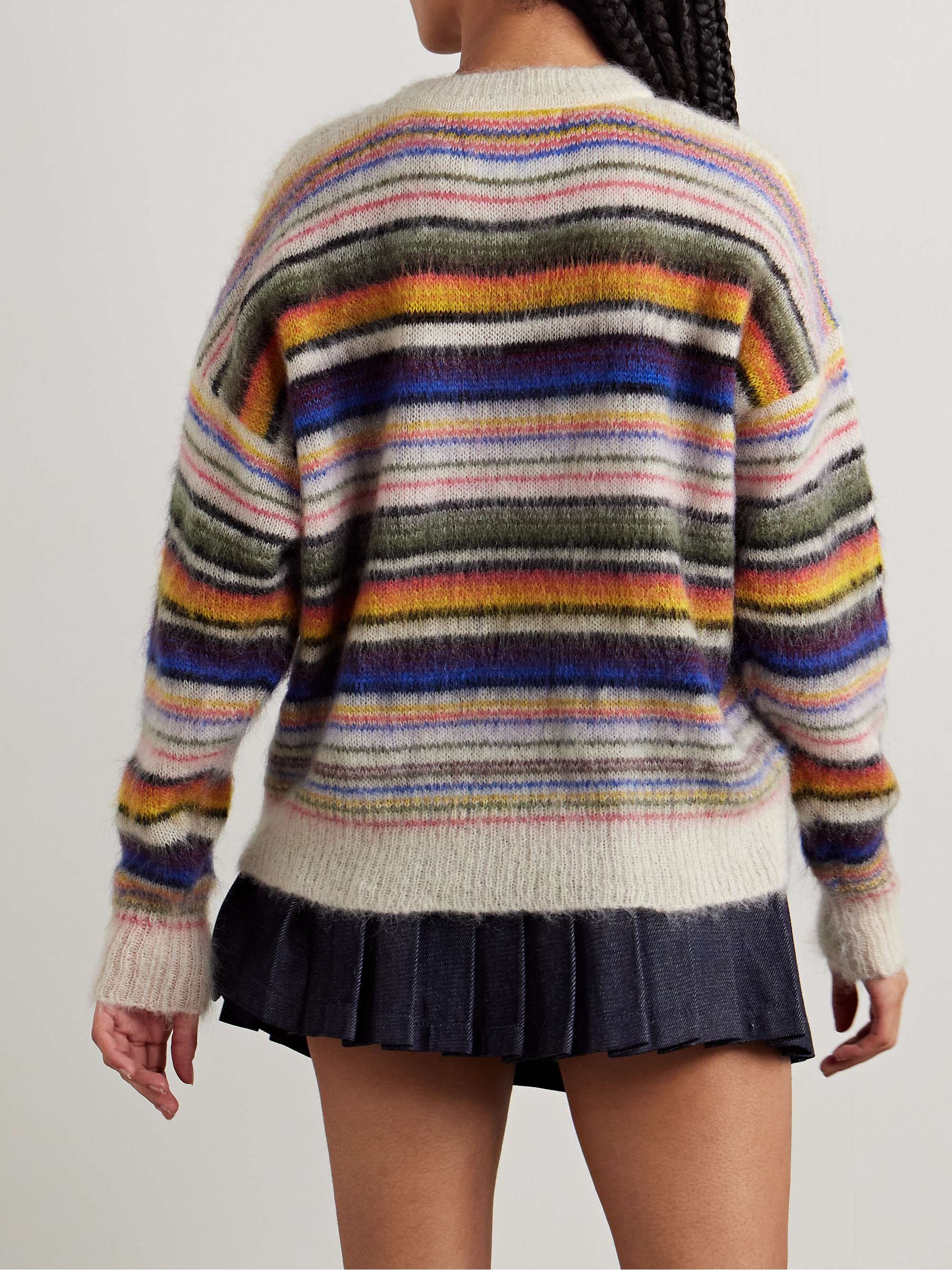 Drussell striped mohair-blend sweater view