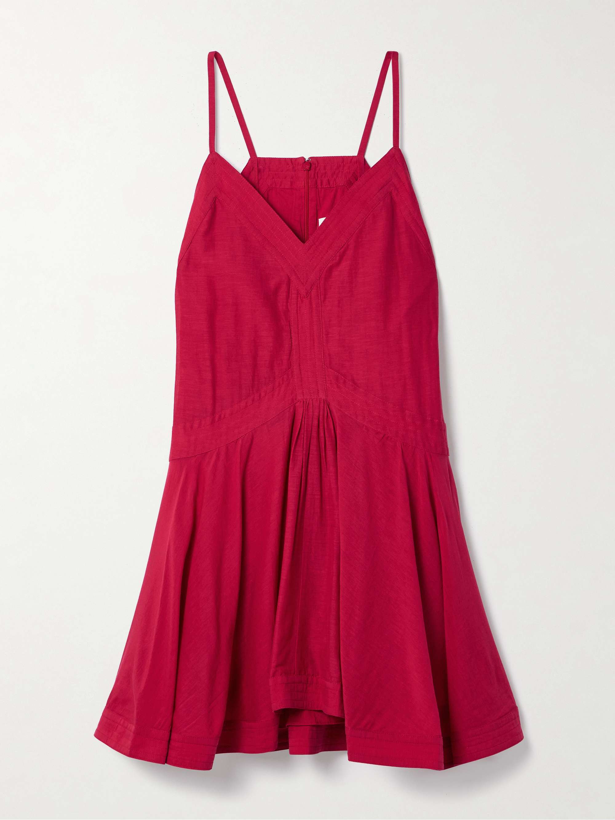 Danielle gathered organic cotton-blend voile mini dress view