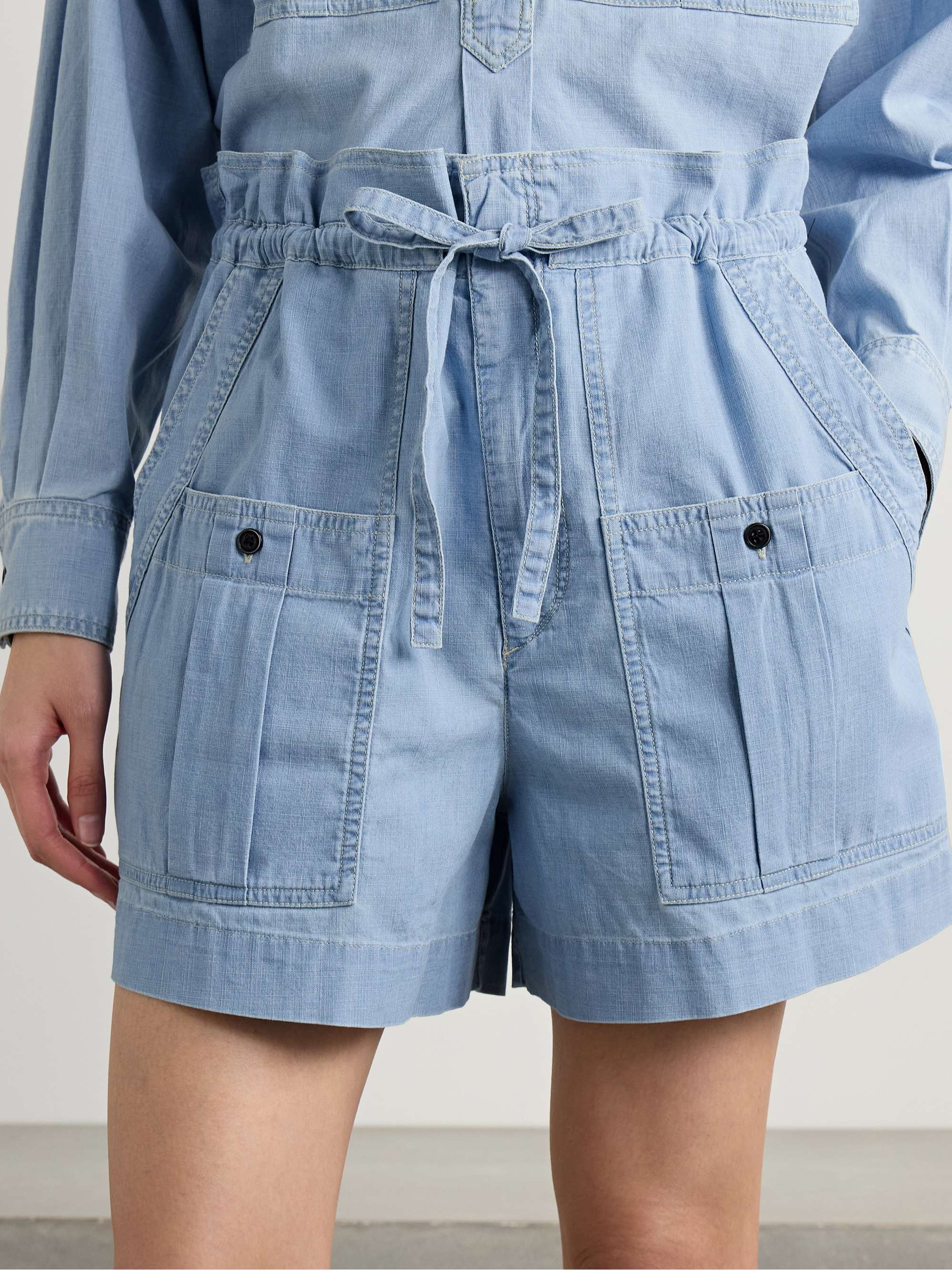 Valdina cotton-chambray shorts view