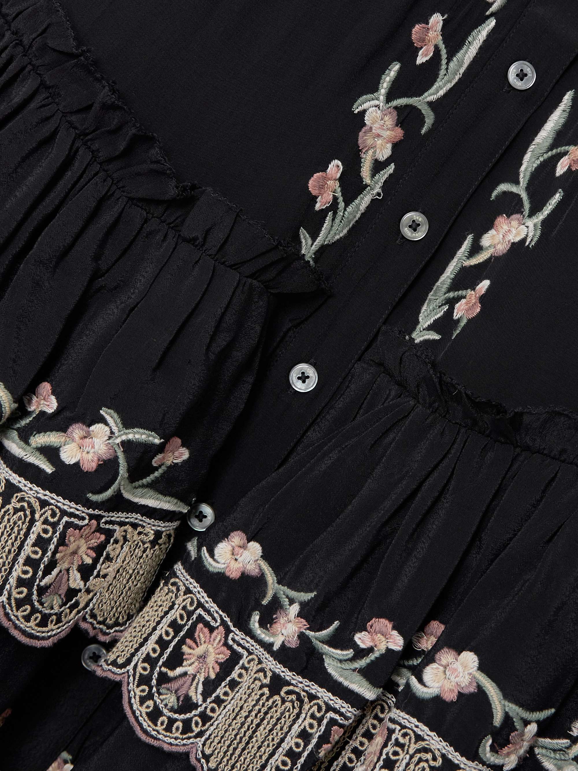 Lacey tiered embroidered chiffon mini dress view