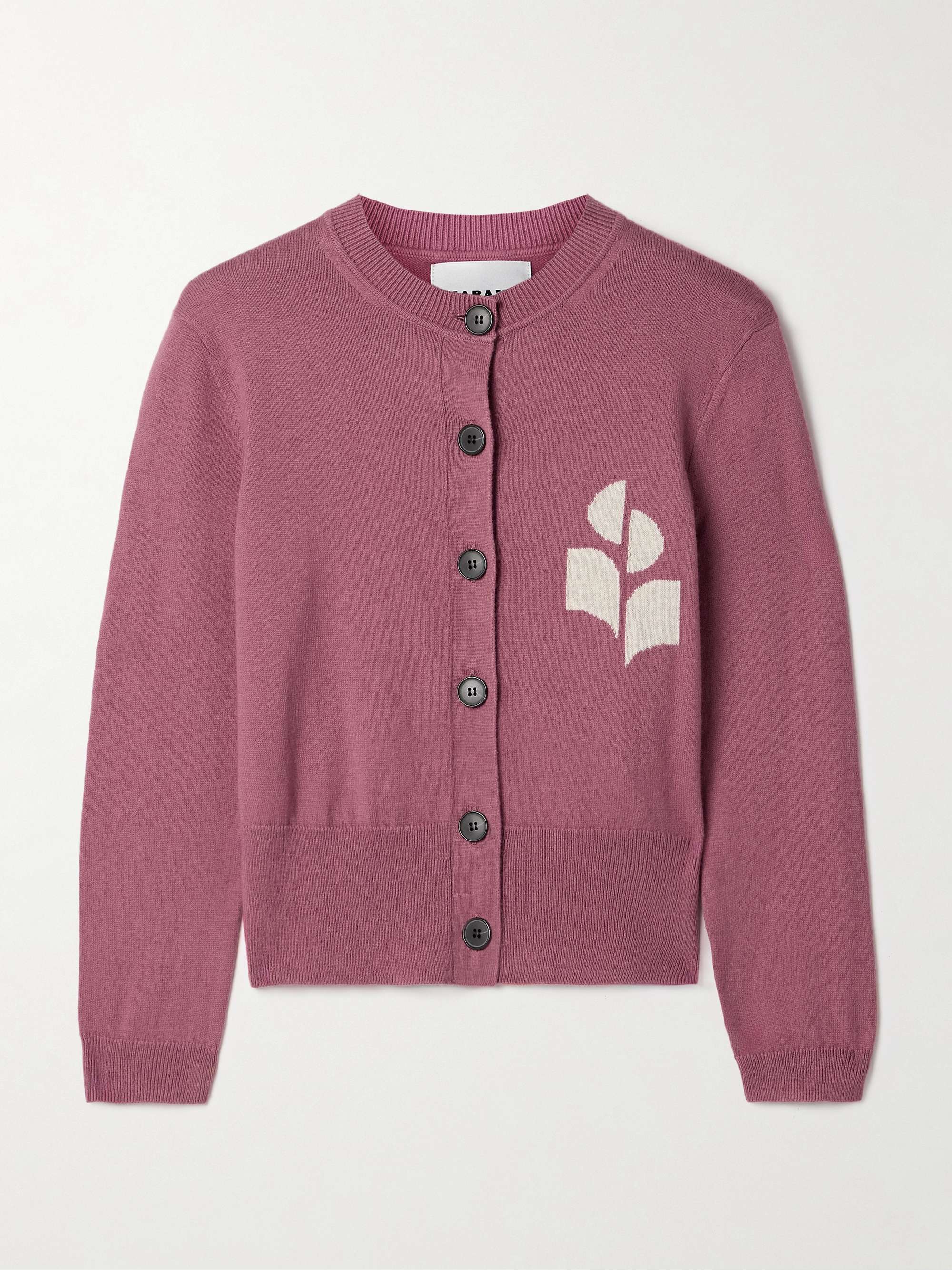 Newton intarsia cotton and wool-blend cardigan view
