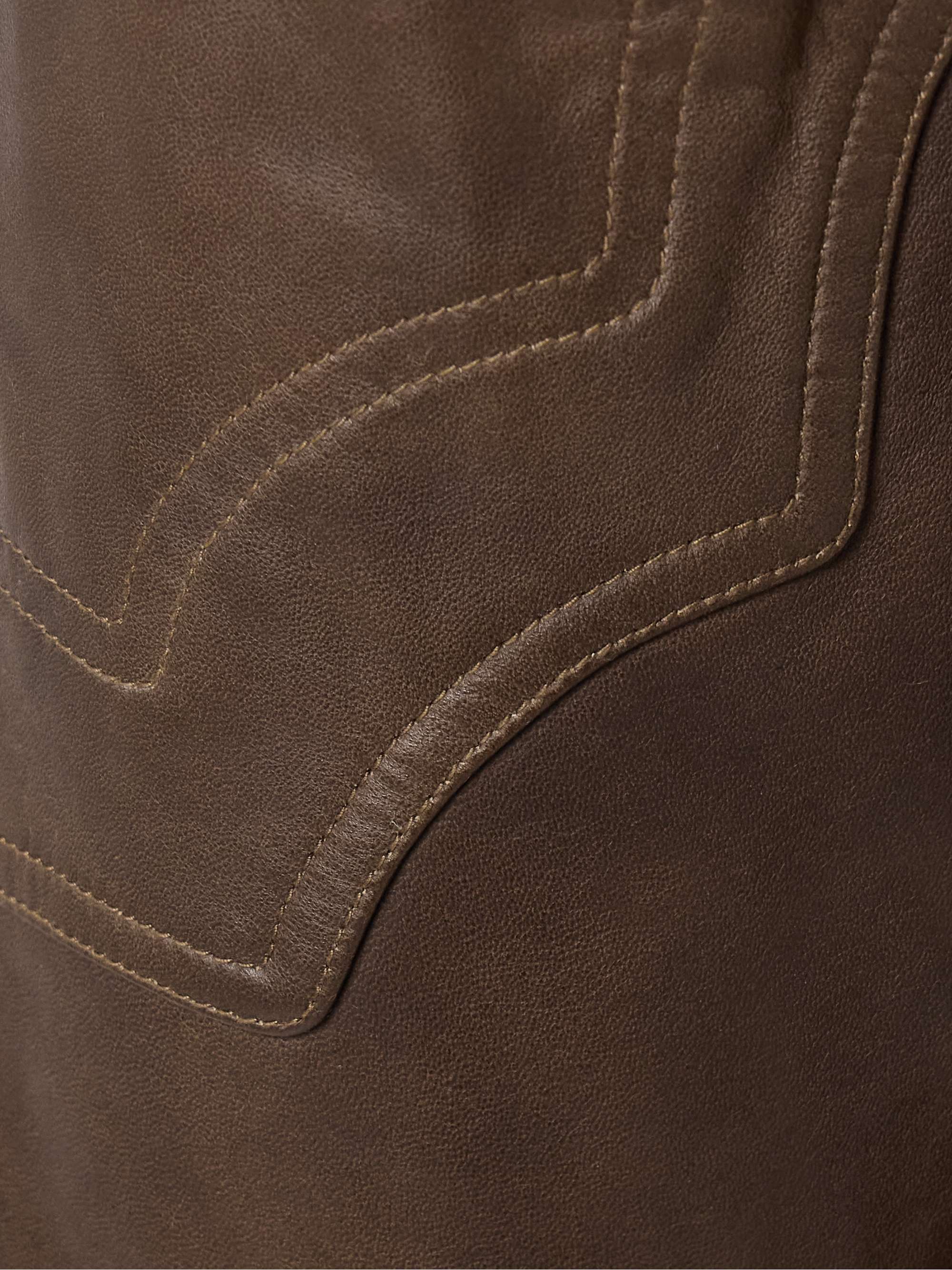 Breydi leather wide-leg pants view