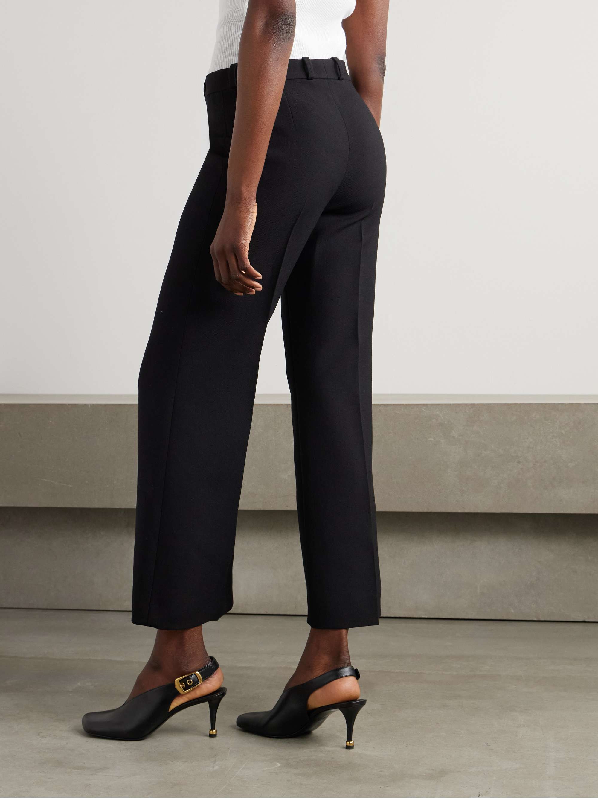 Wool flared pants view