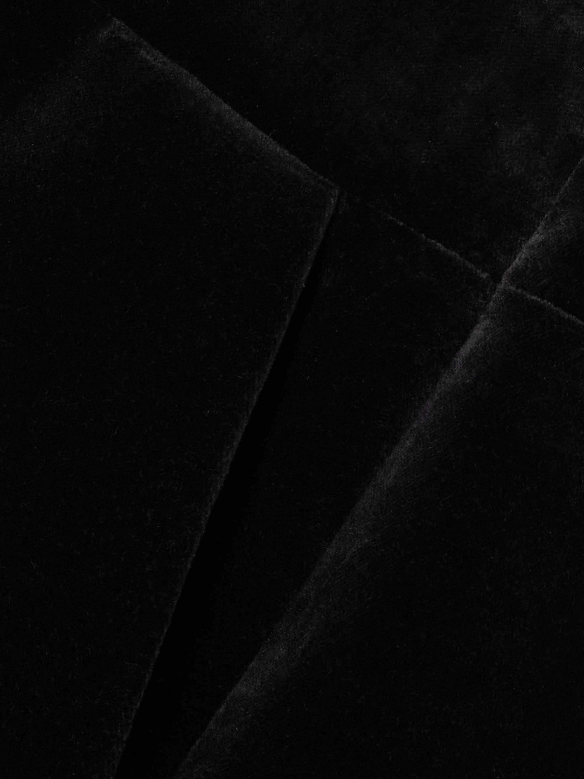 Scalloped velvet mini skirt view
