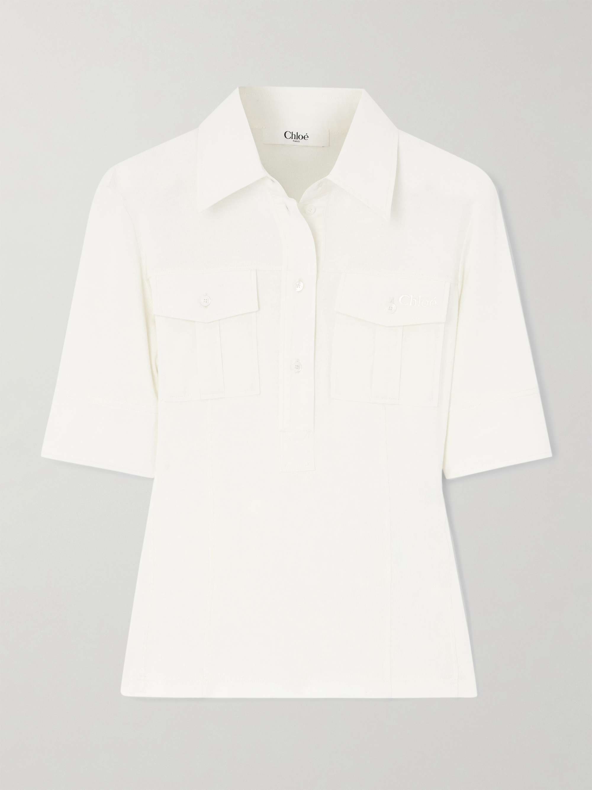 Cotton polo top view