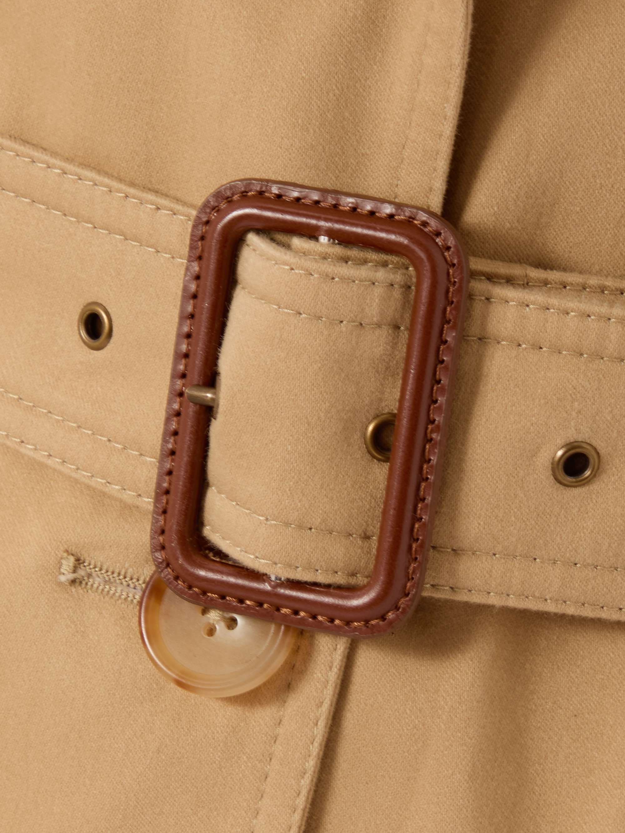 Belted cotton-gabardine trench coat view