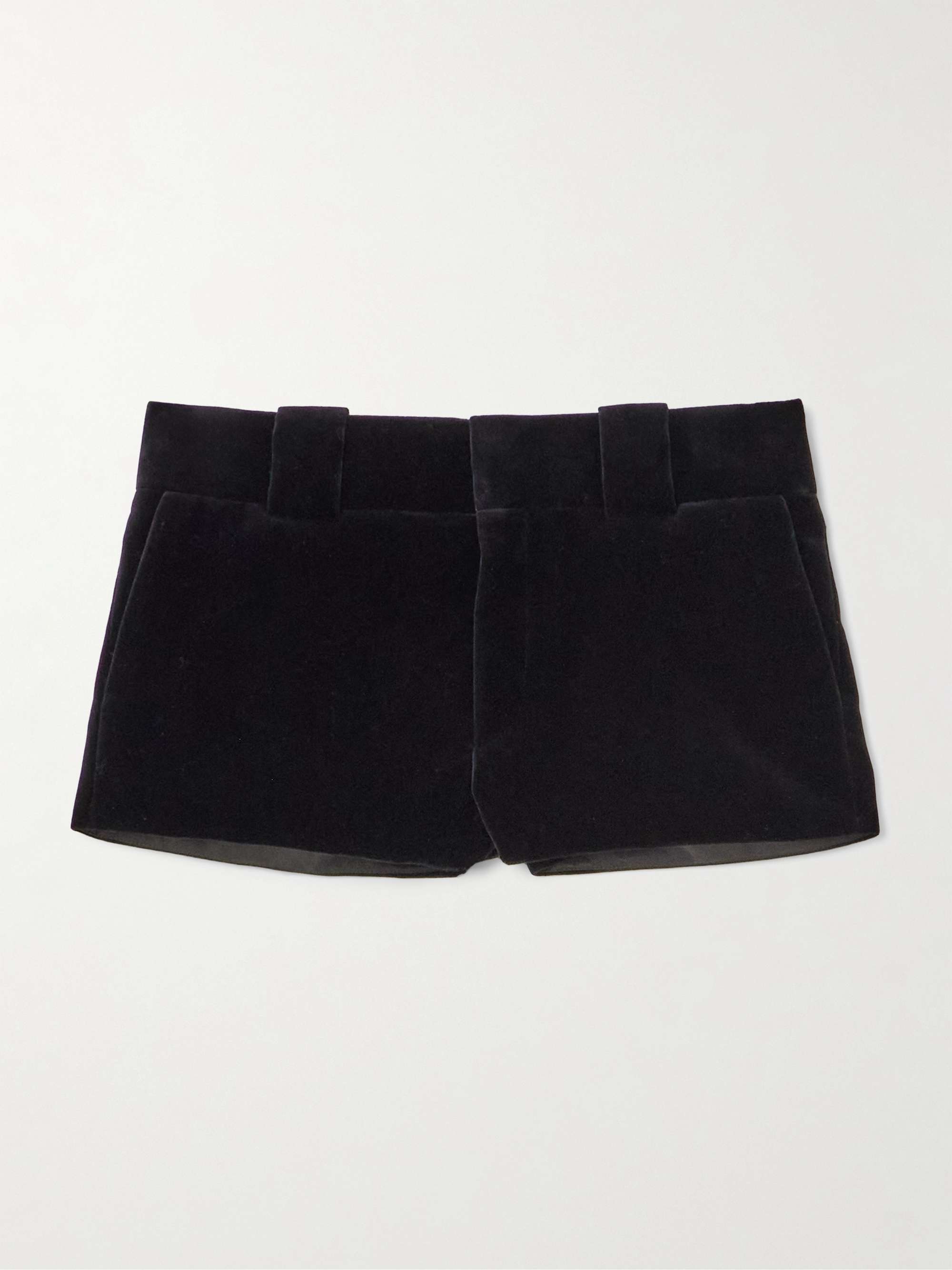 Cotton-velvet shorts view