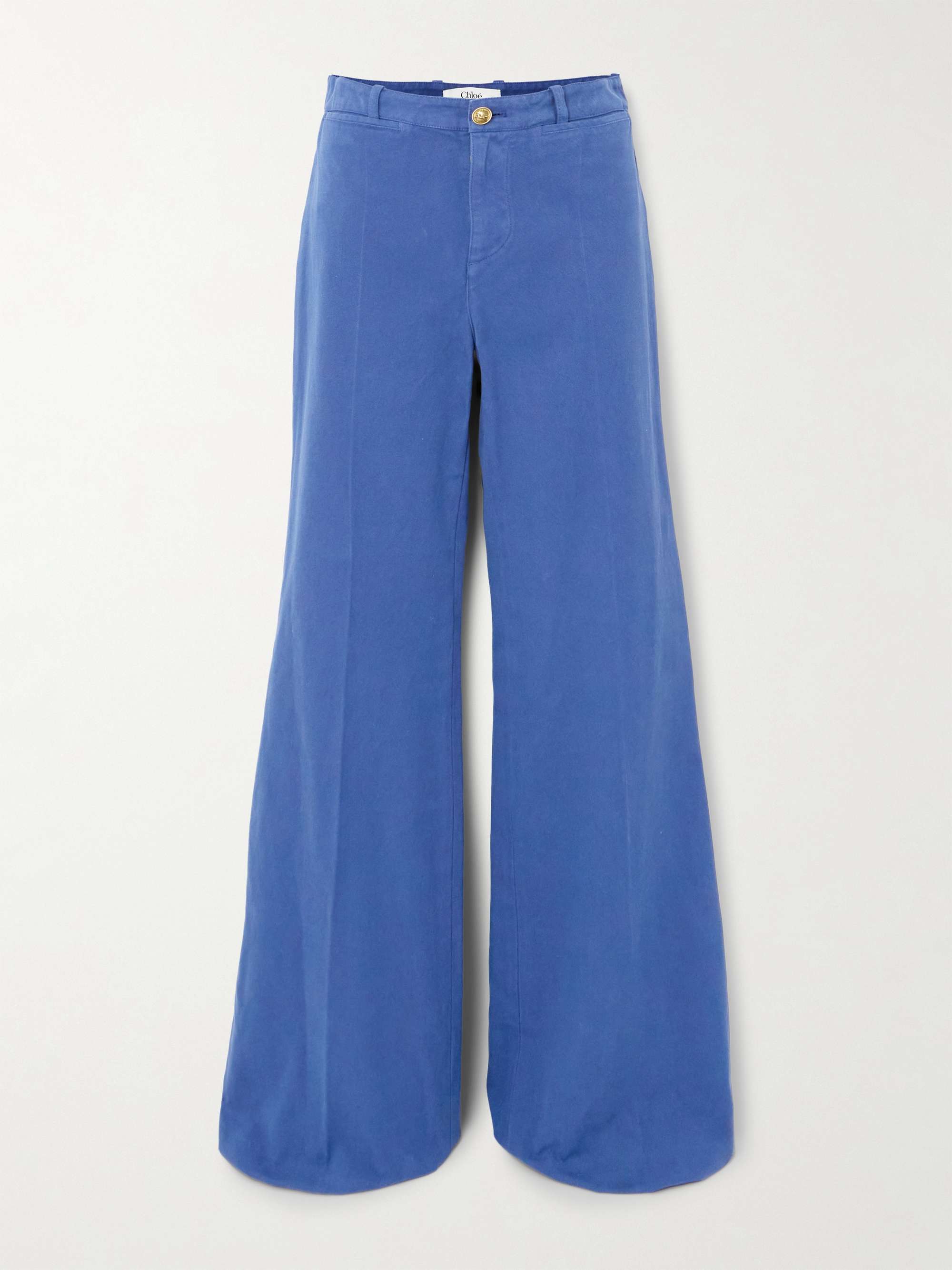 Cotton-canvas flared pants view