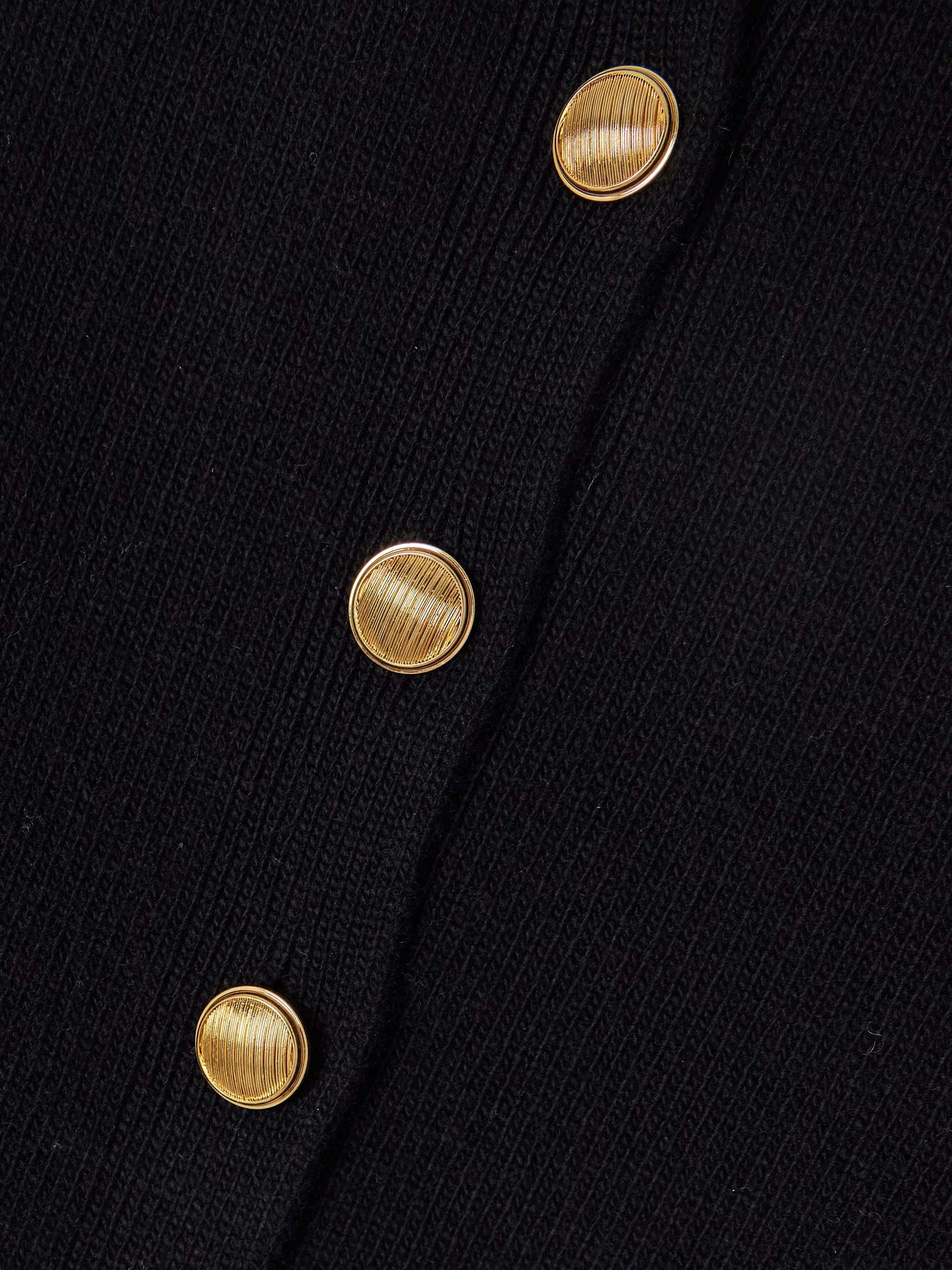 Crystal-embellished embroidered wool and cashmere-blend cardigan view