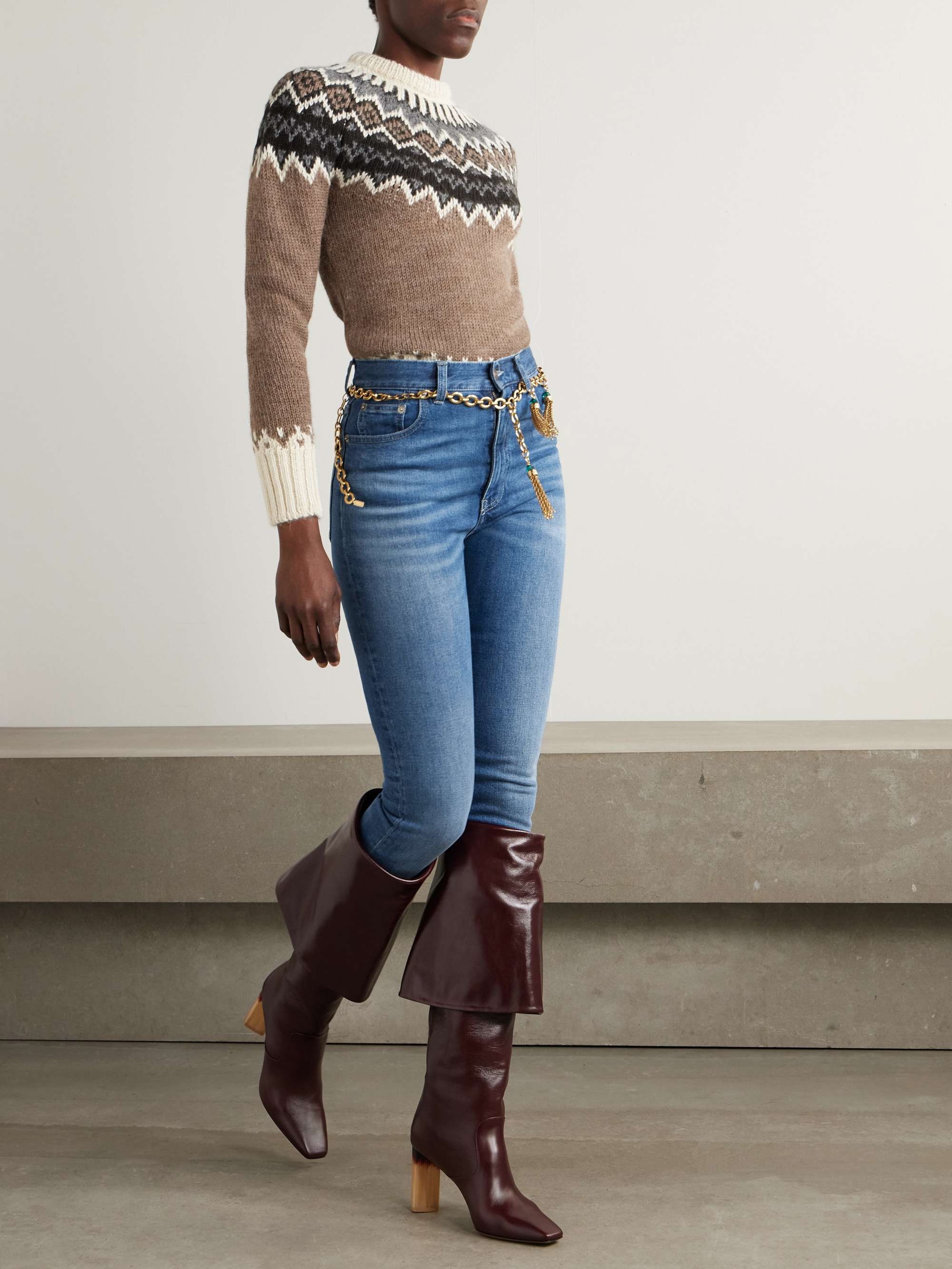 High-rise skinny jeans view