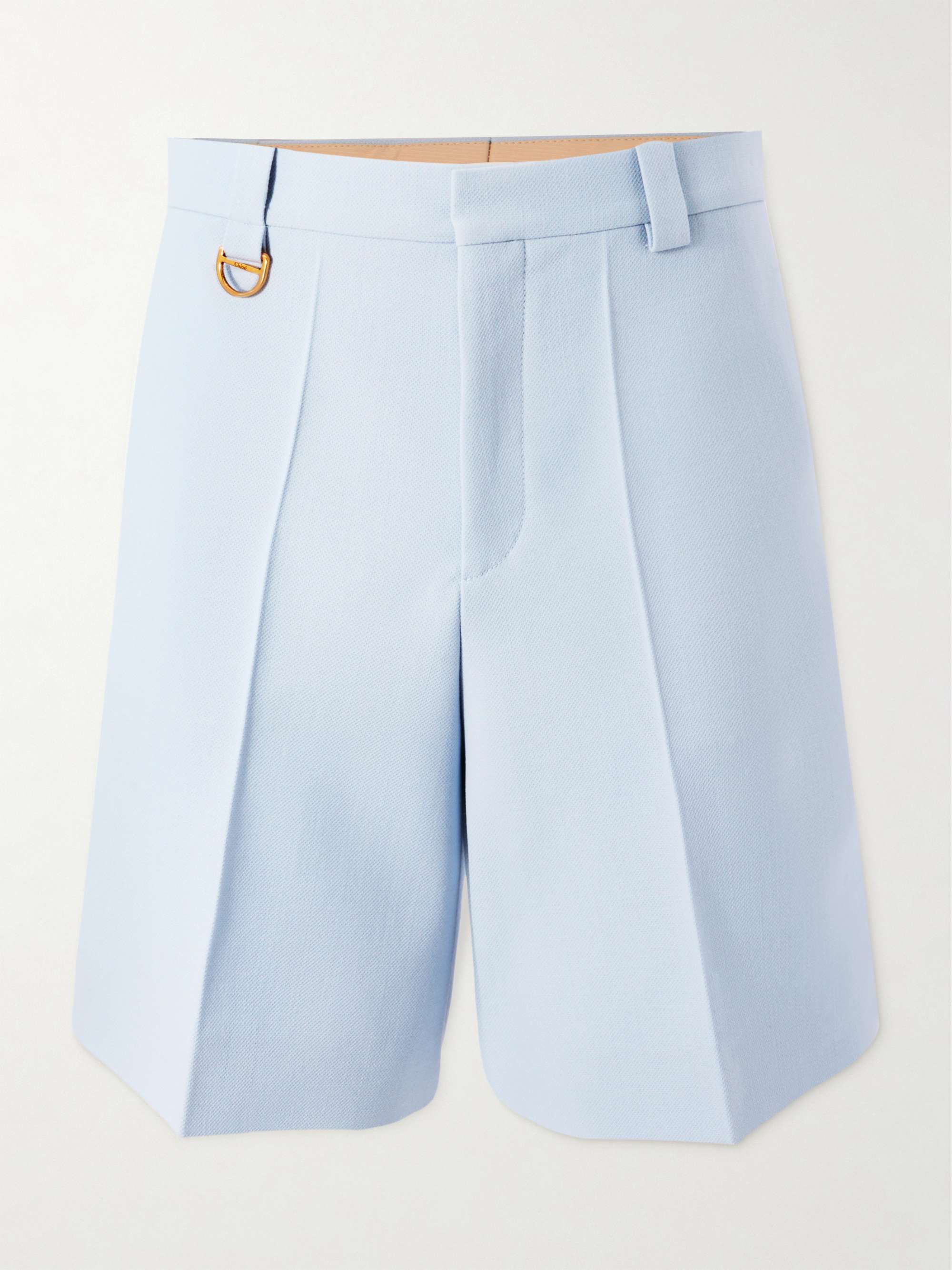 Wool-crepe shorts view