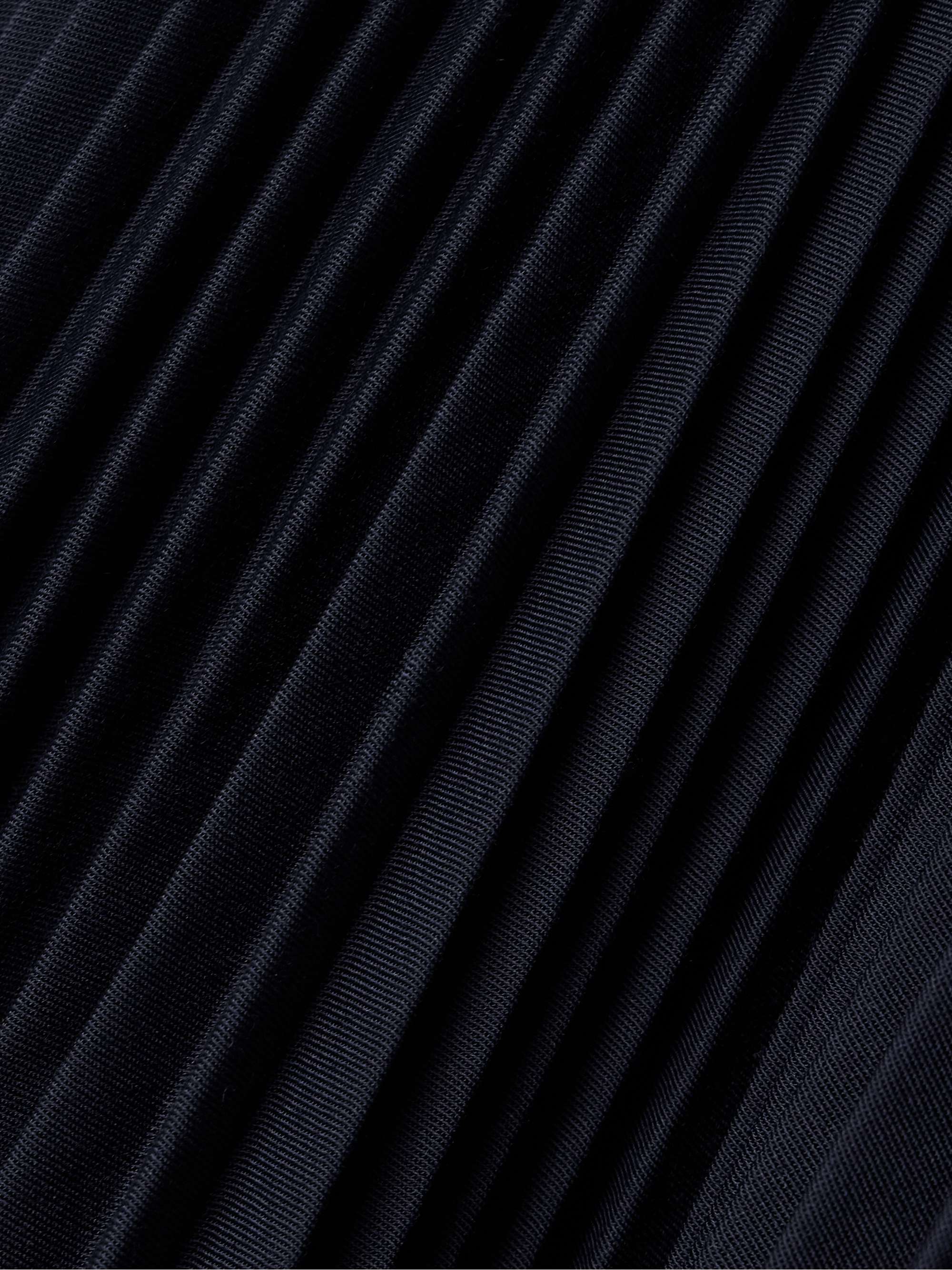 Plissé-twill midi skirt view