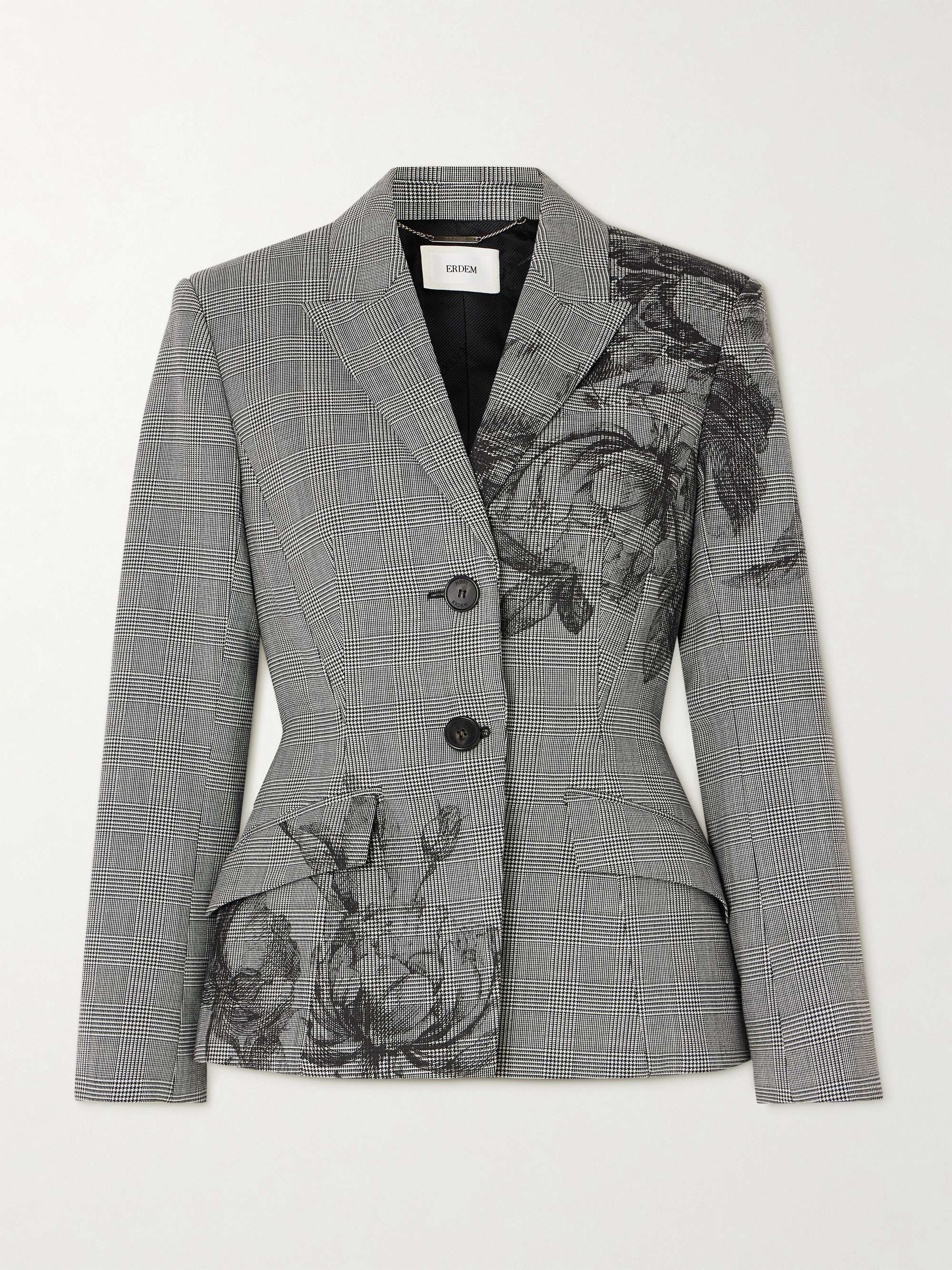 Violetta Prince of Wales floral-print woven blazer view