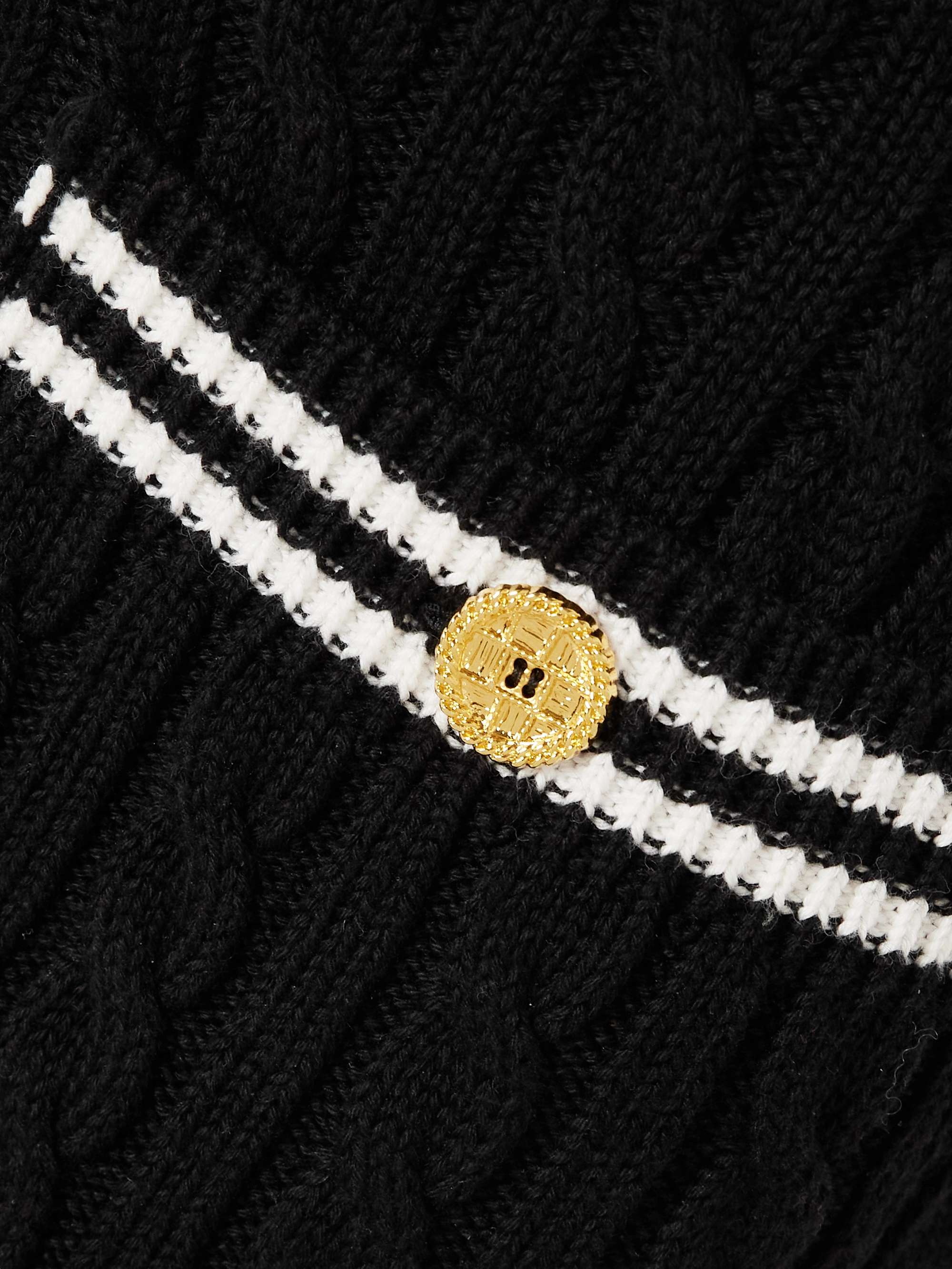 Cable-knit cotton mini skirt view