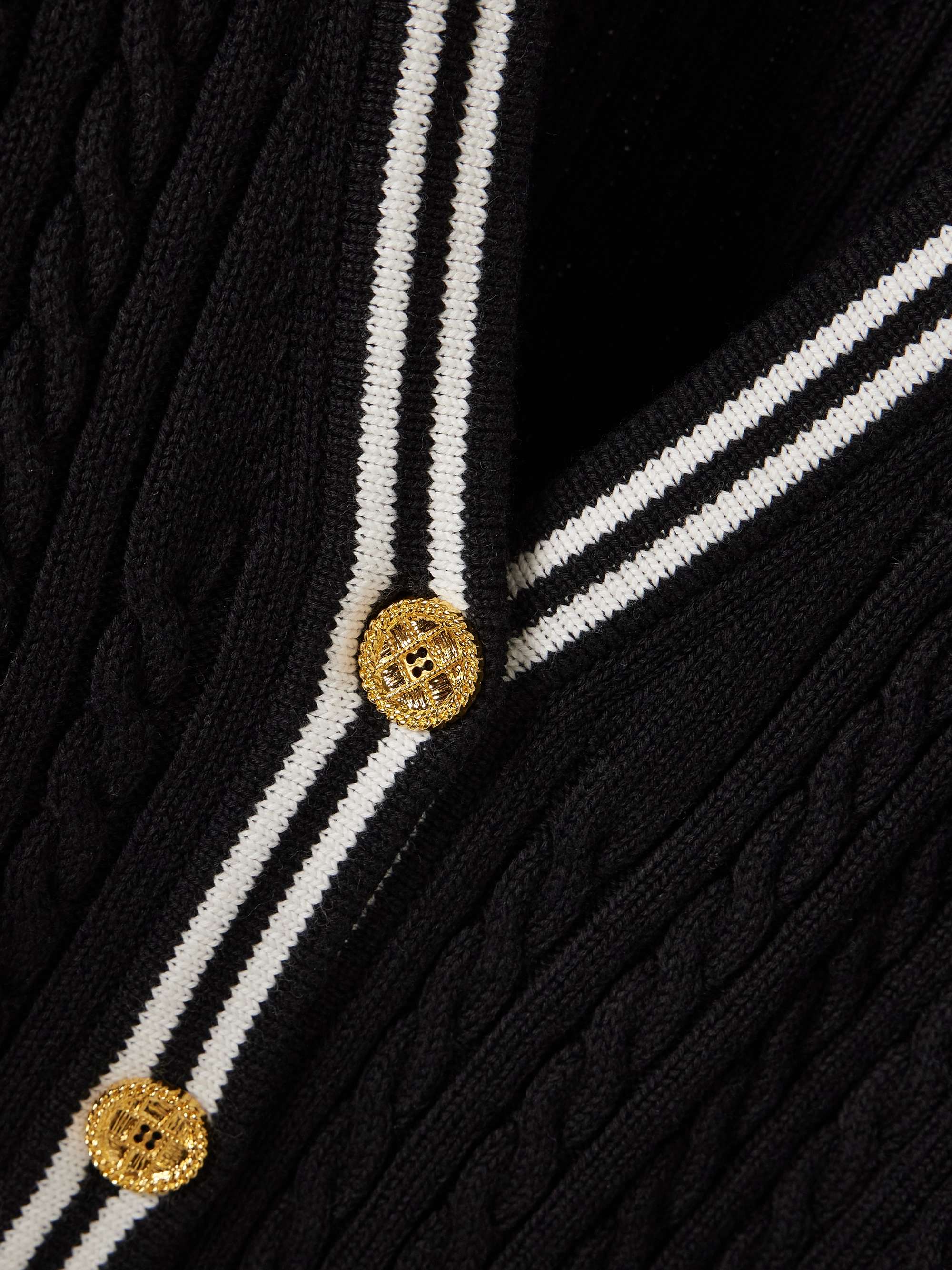 Cable-knit cotton cardigan view