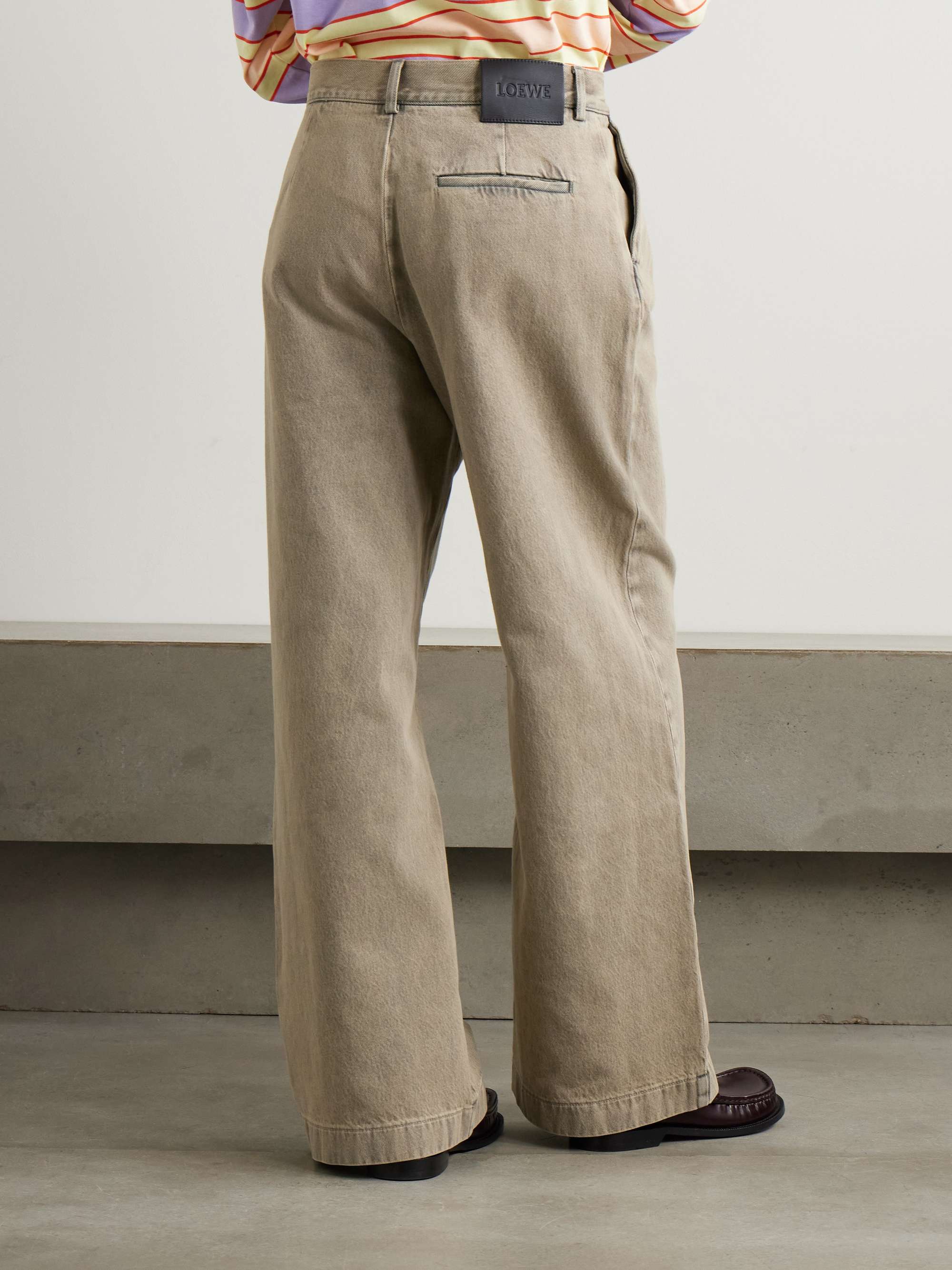 Bleached high-rise wide-leg jeans view