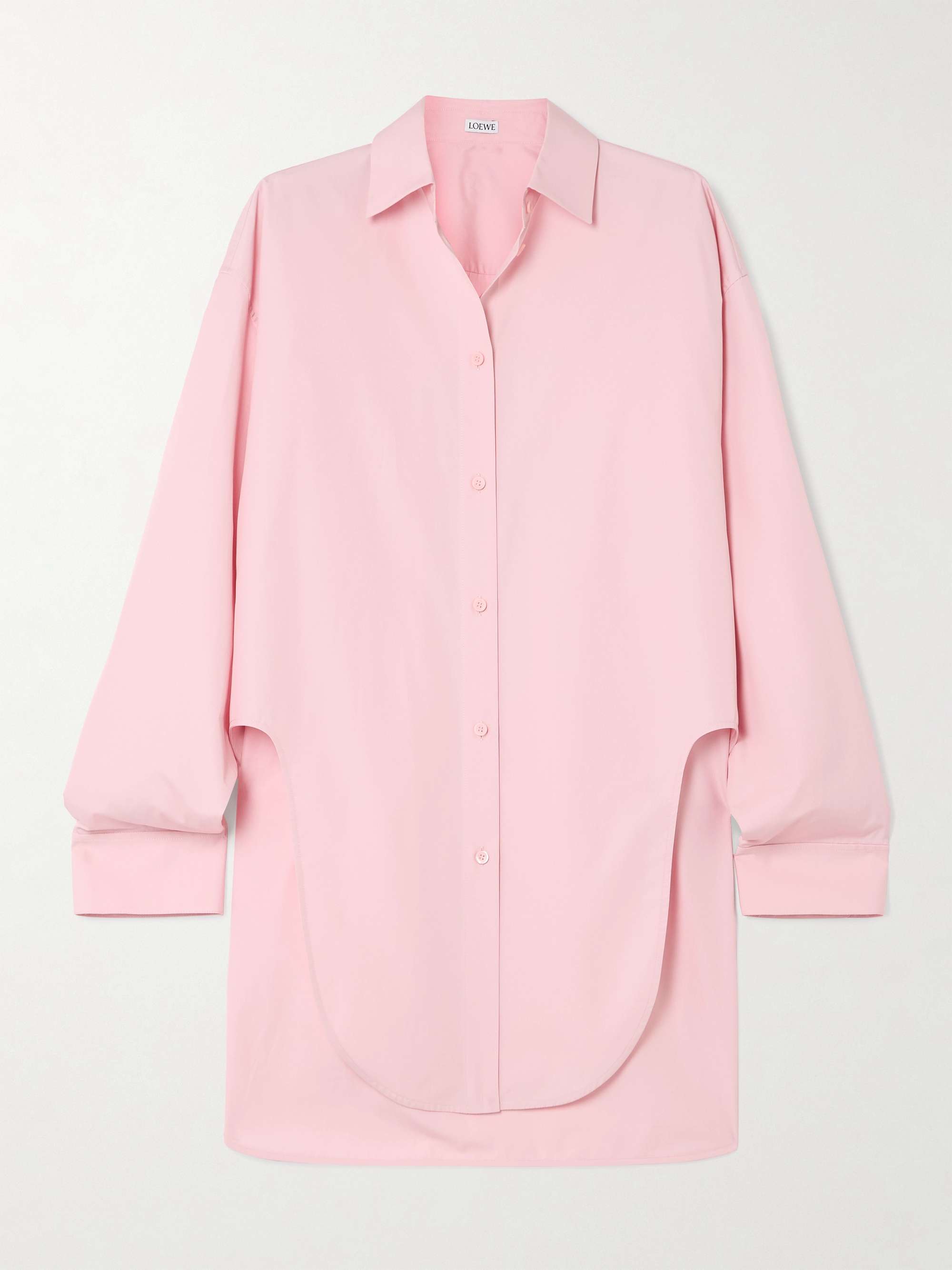 Cutout cotton-poplin shirt view